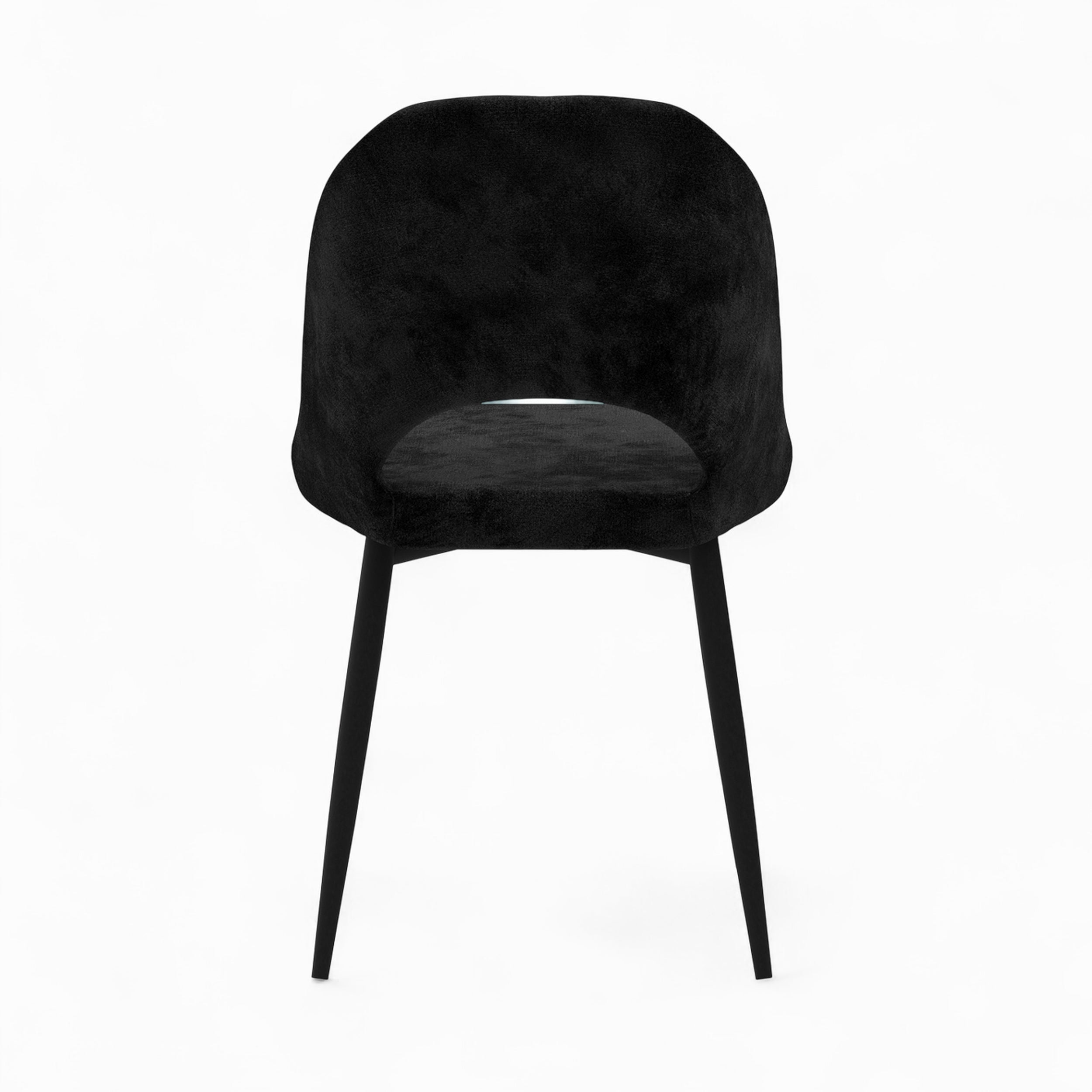 peneloppe lot 2 chaises 2 bar noir en velours