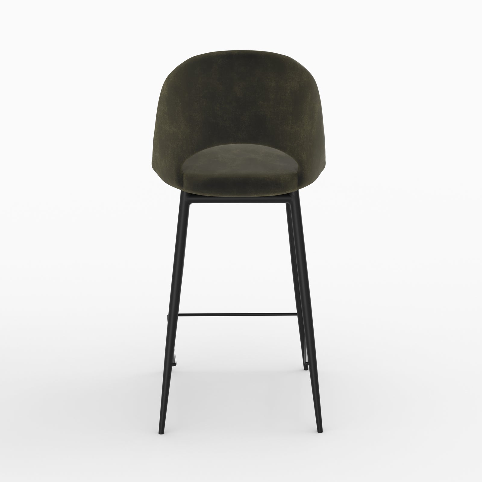 peneloppe pack 4 chaises pour ilot central en velours vert et jaune 65 cm