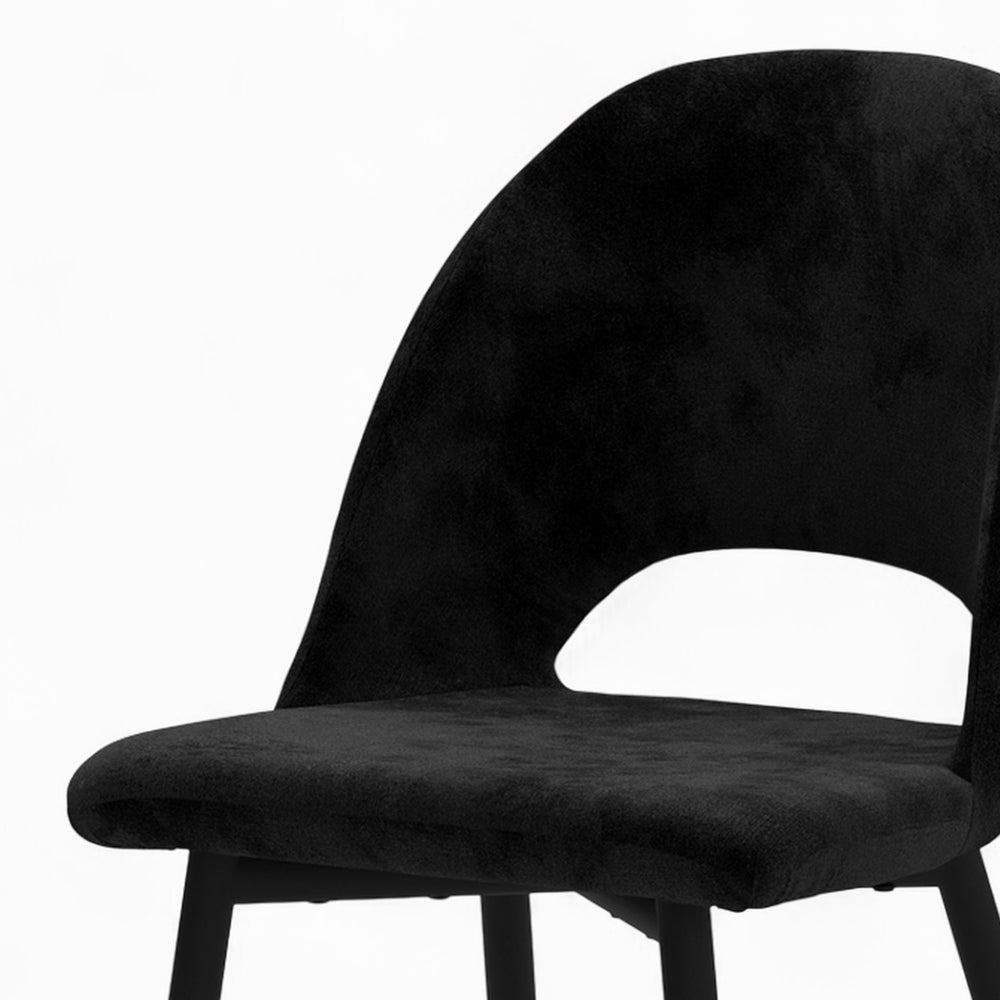 peneloppe pack salon cuisine noir velours 4 assises