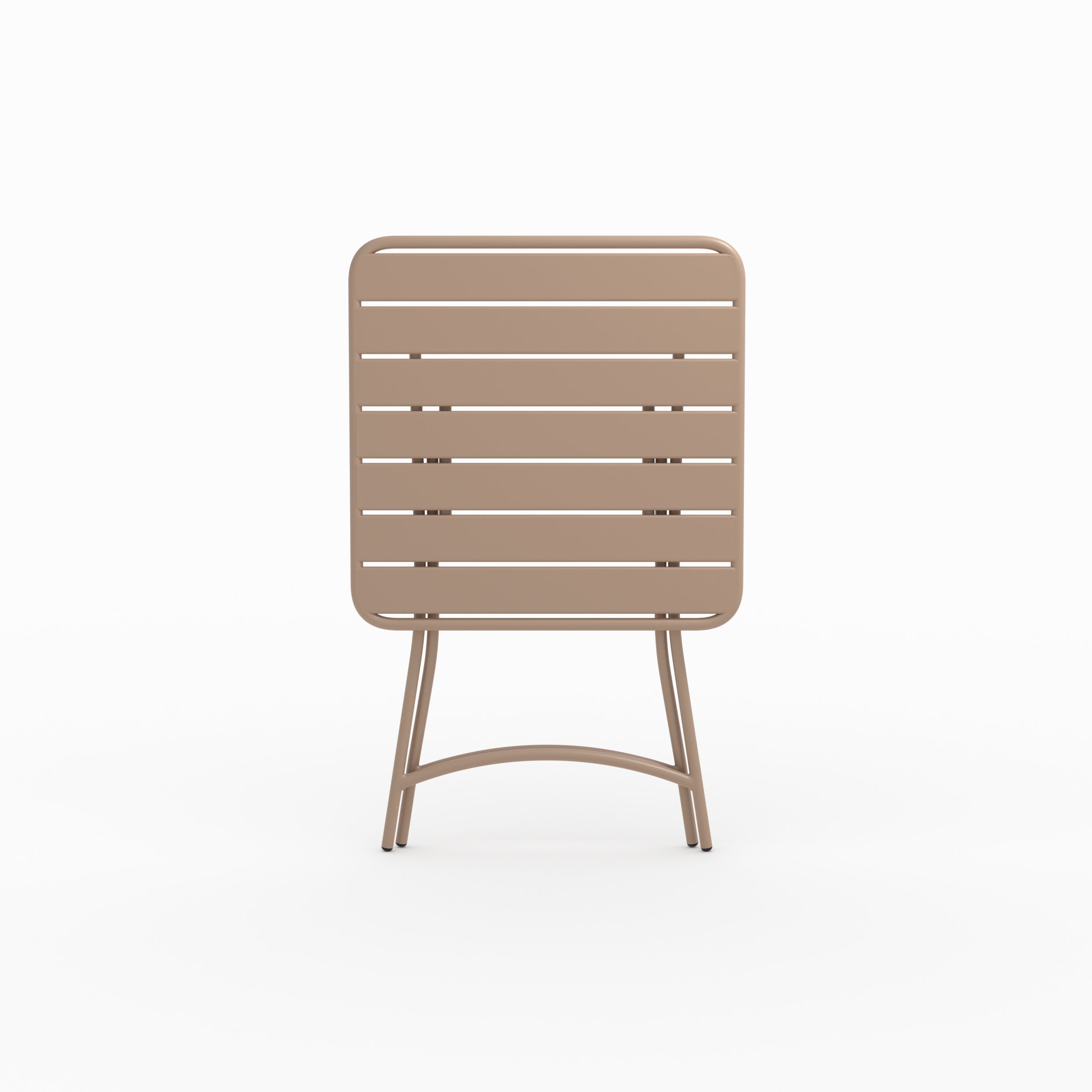 Table de jardin Yumi pliante en metal taupe 2 personnes