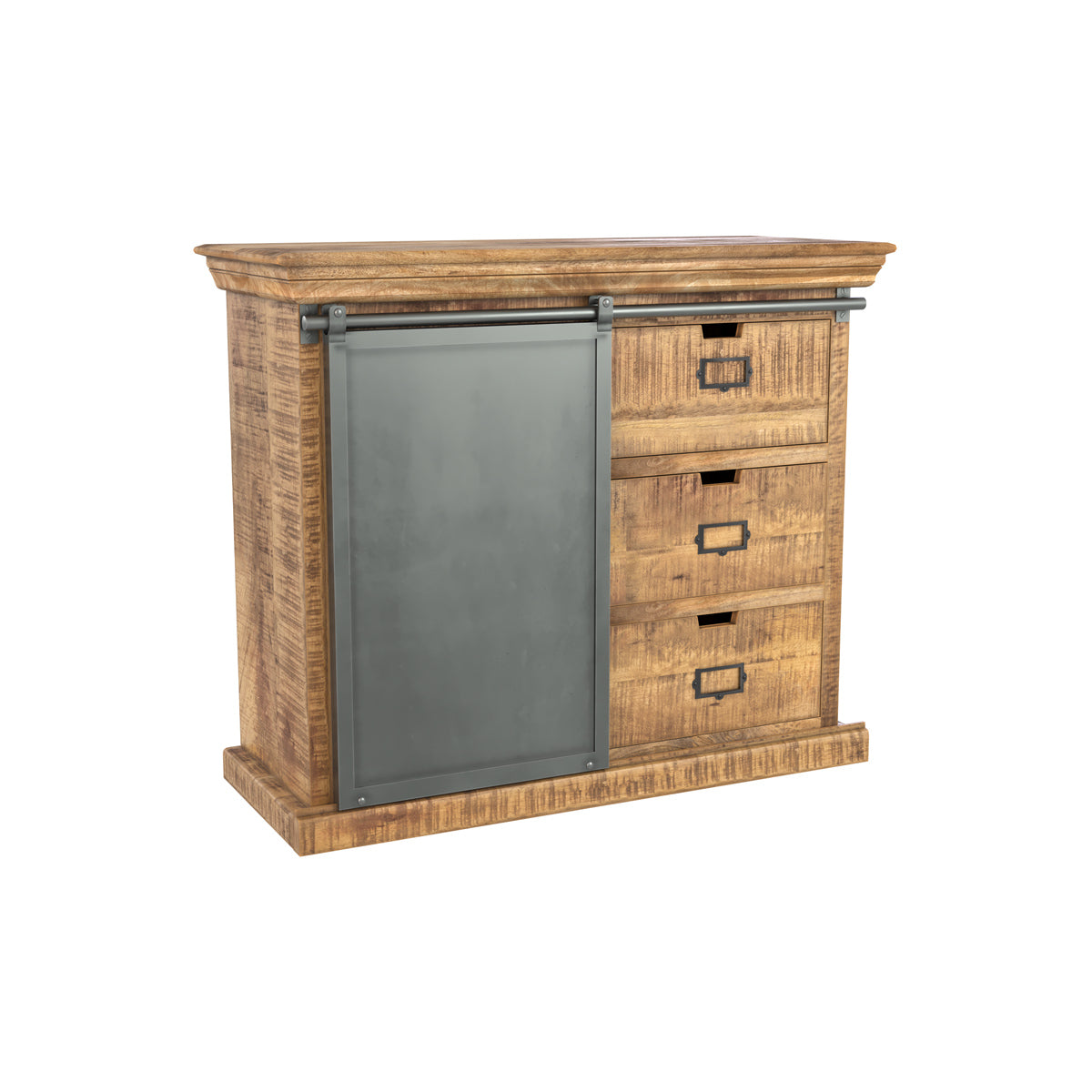 petit buffet en bois de manguier et metal