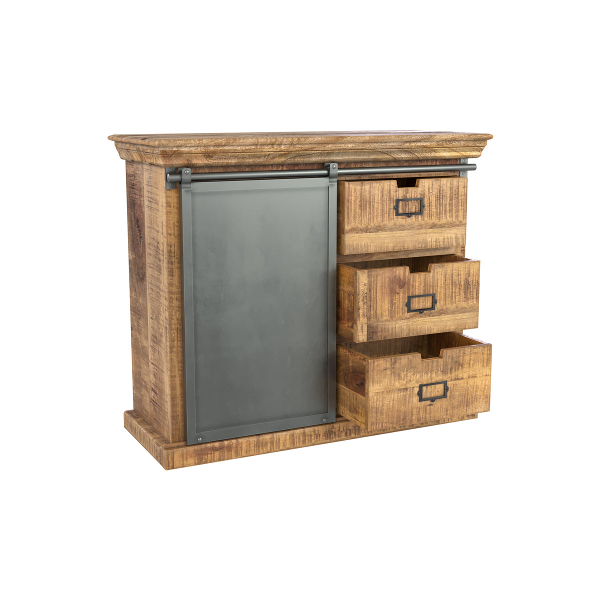 petit buffet tabuk en bois de manguier 1 porte 3 tiroirs