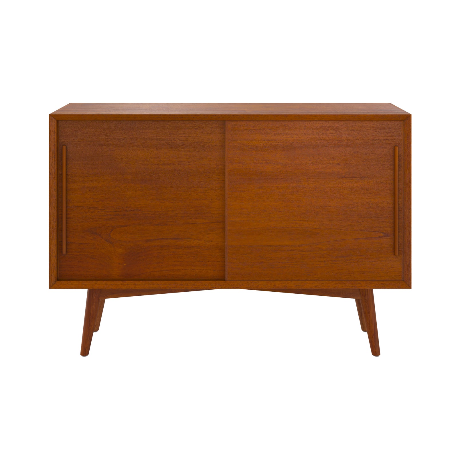 petit buffet waya 2 portes coulissantes teck massif rdv deco