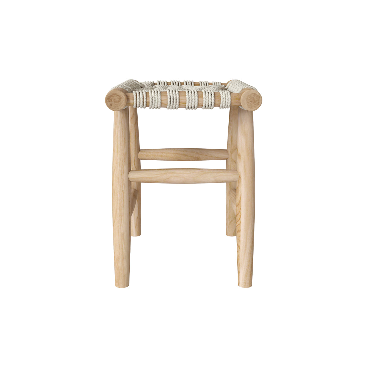 petit tabouret blanc tisse kira