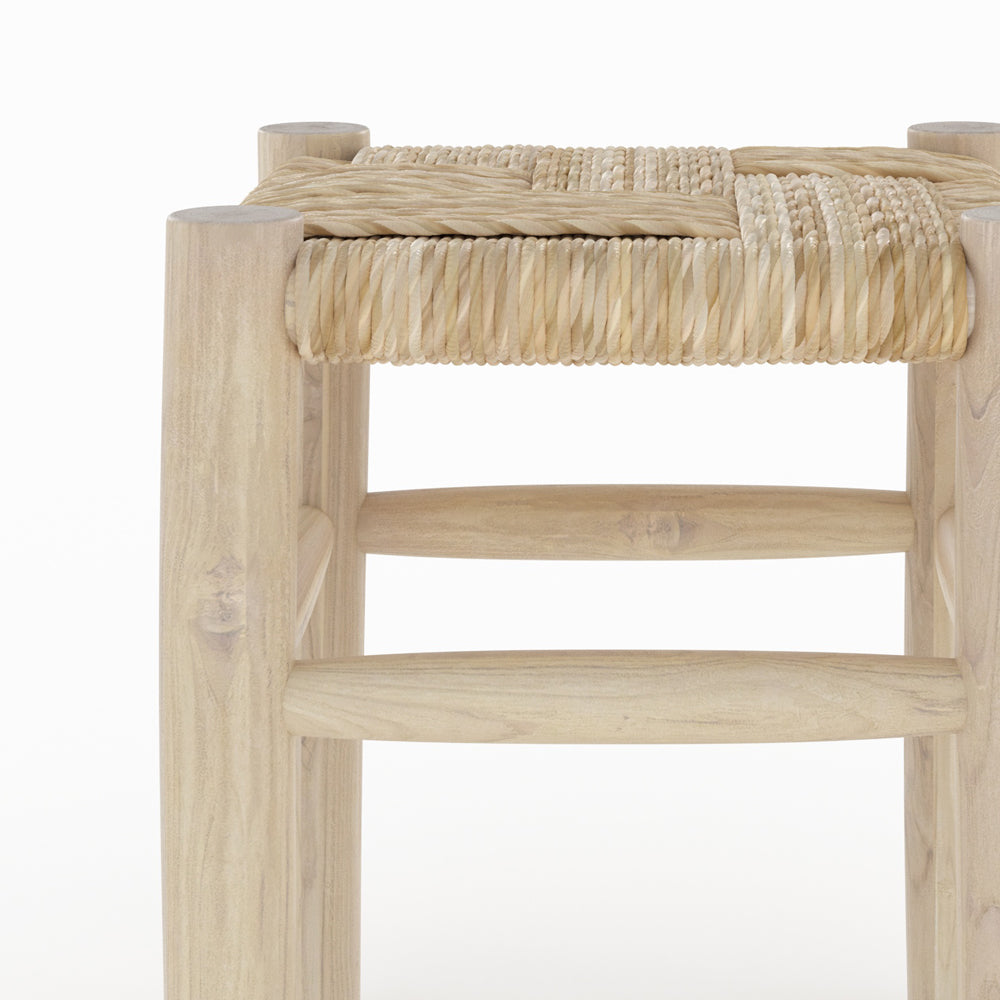 petit tabouret popa en branche de teck hauteur 35