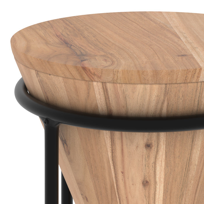 petite sellette mafana en bois d accacia et metal taille s