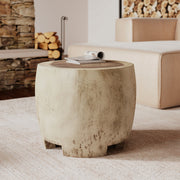 Table d'appoint Toha en bois de suar D50 cm