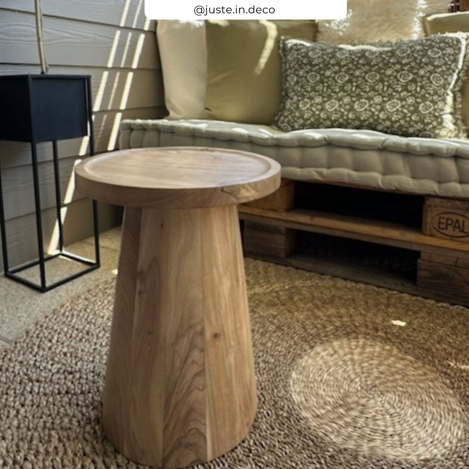 petite table bois massif acacia ronde