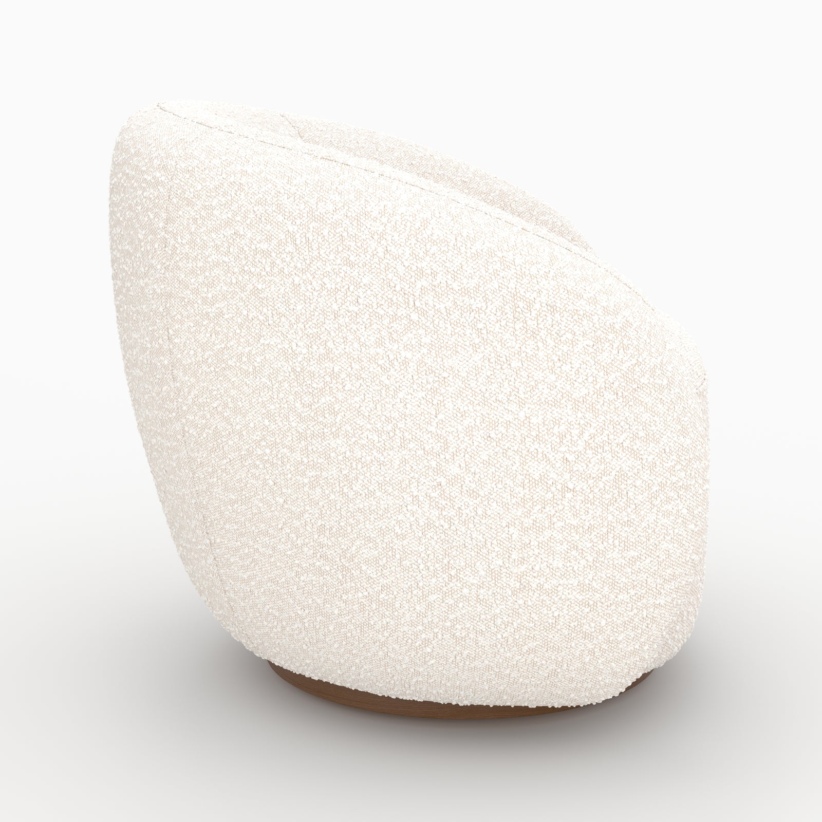 pivotant fauteuil blanc naya tissu boucle confort salon