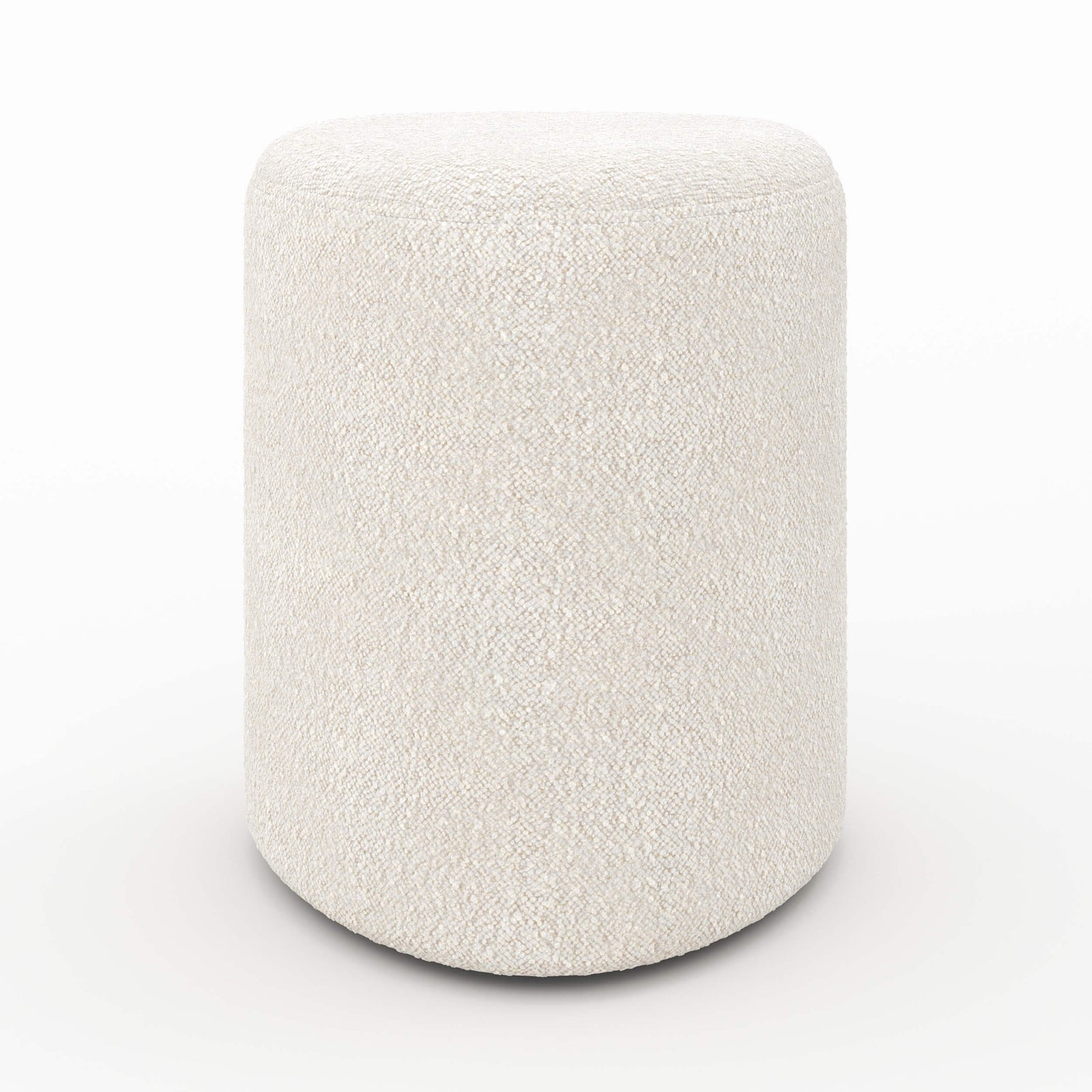pouf beige emmy en tissu boucle