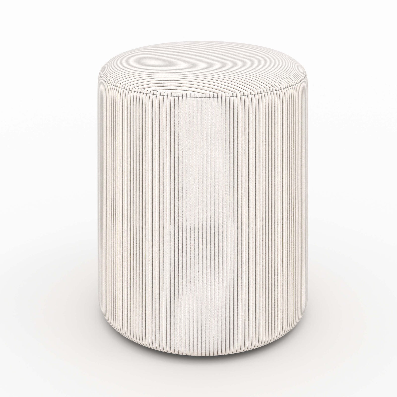 pouf beige en velours cotele lily