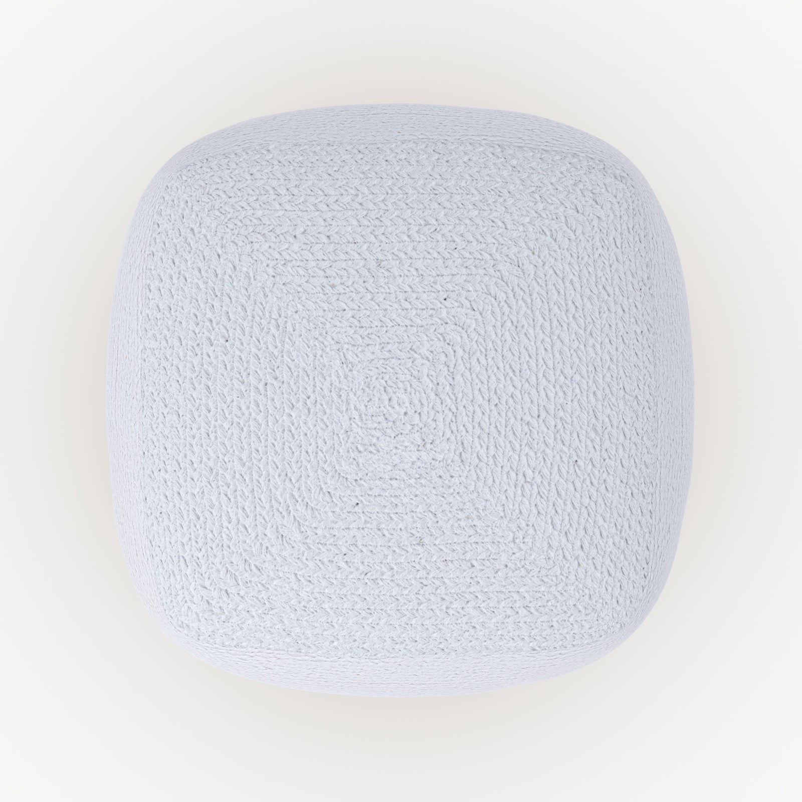 pouf billy en jute beige blanc diametre 40 cm