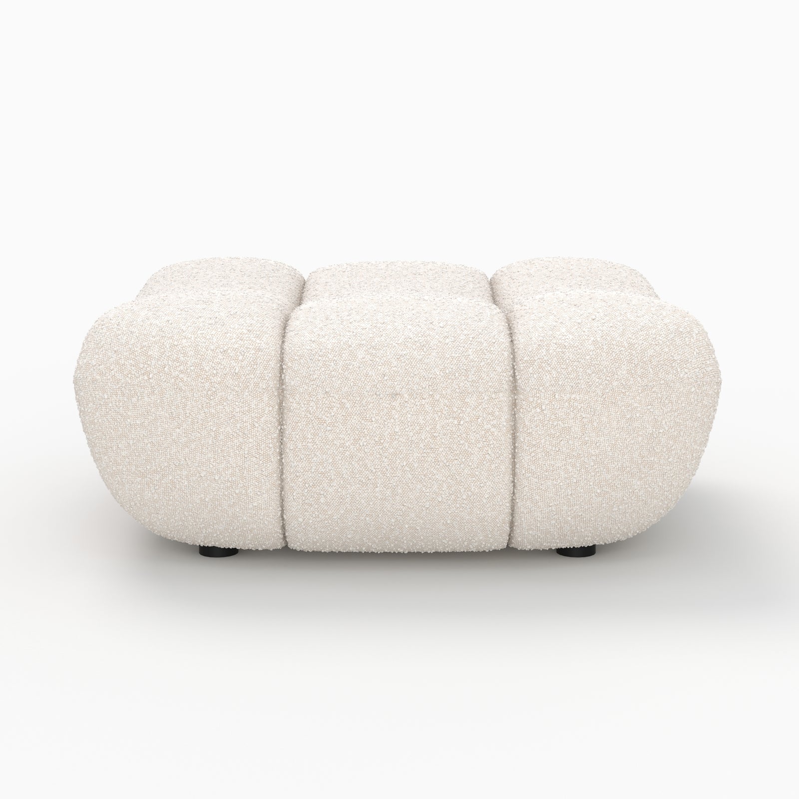 pouf blanc teddy confort boucle duo fauteuil