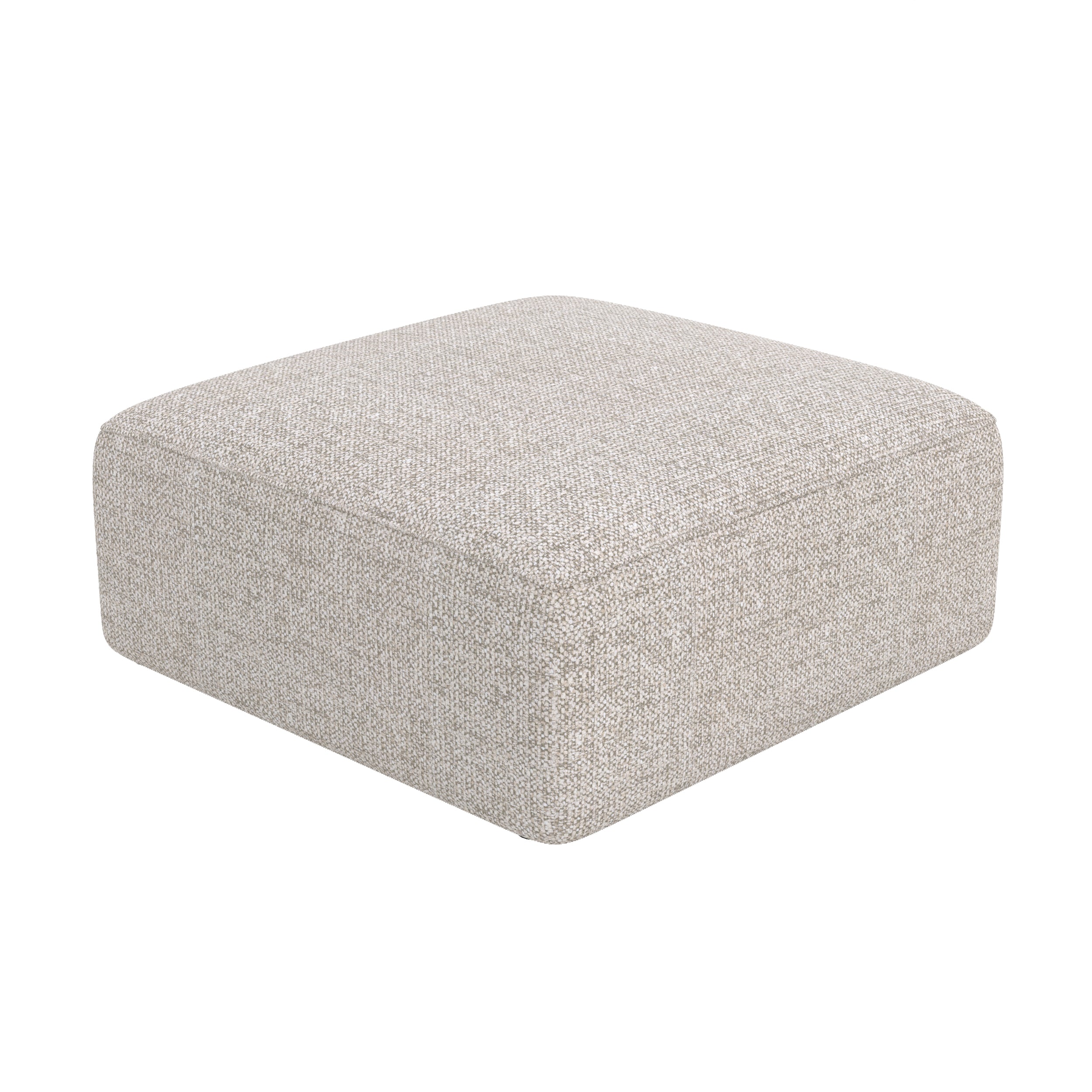 Pouf Hestia quadrato per divano modulare in tessuto beige