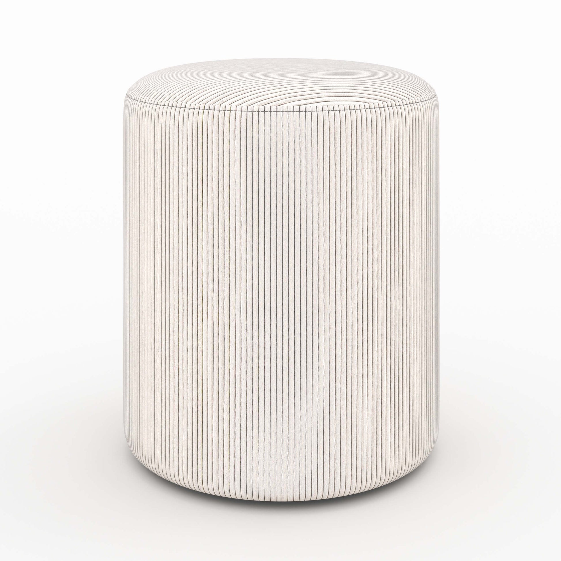 pouf d appoint lily en velours beige cotele