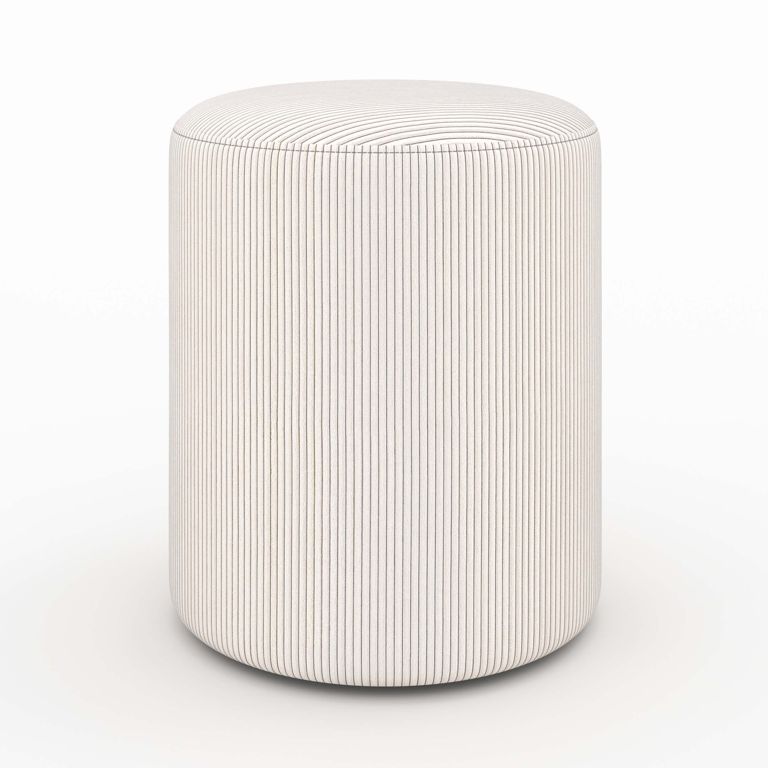 pouf d appoint lily en velours beige cotele