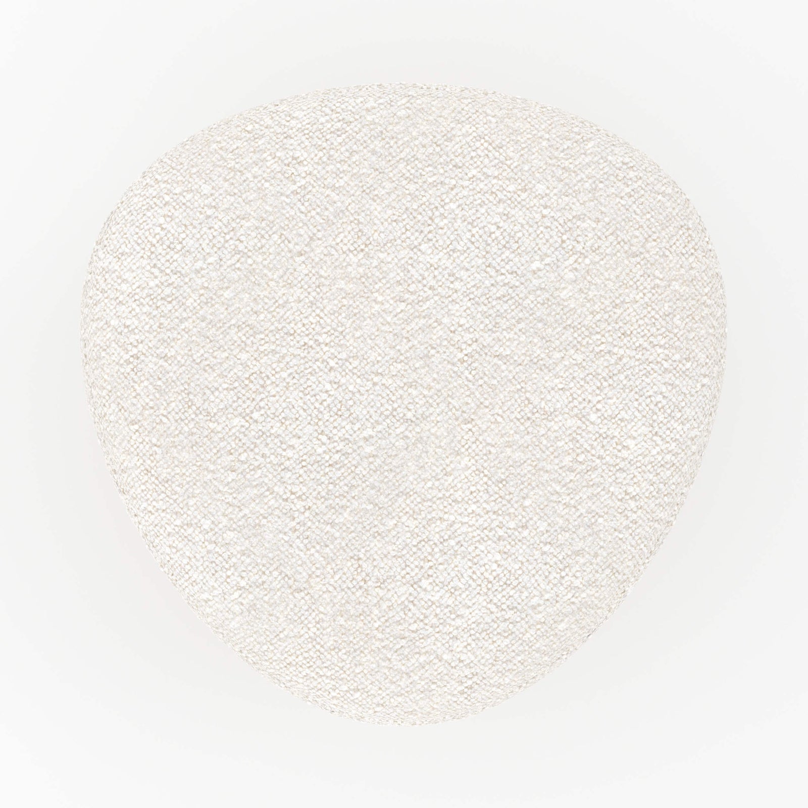 pouf emmy beige tissu boucle triangulaire