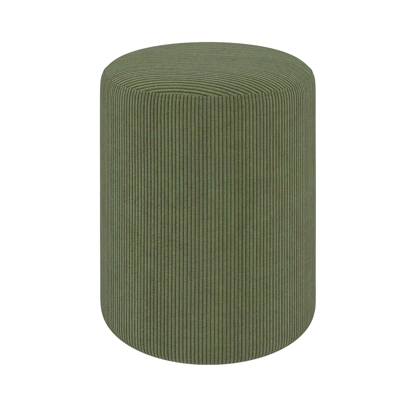 pouf kaki vert en velours cotele lily