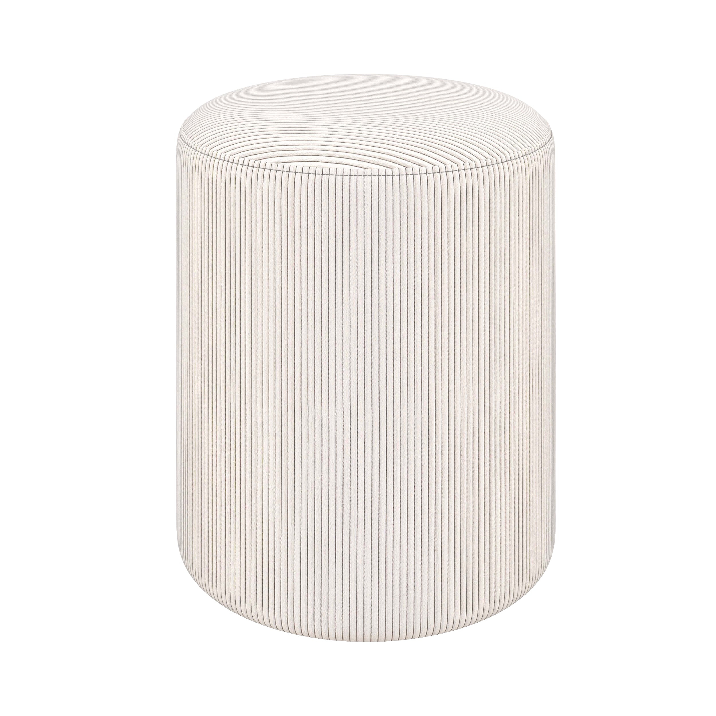 pouf lily d appoint beige en velours cotele