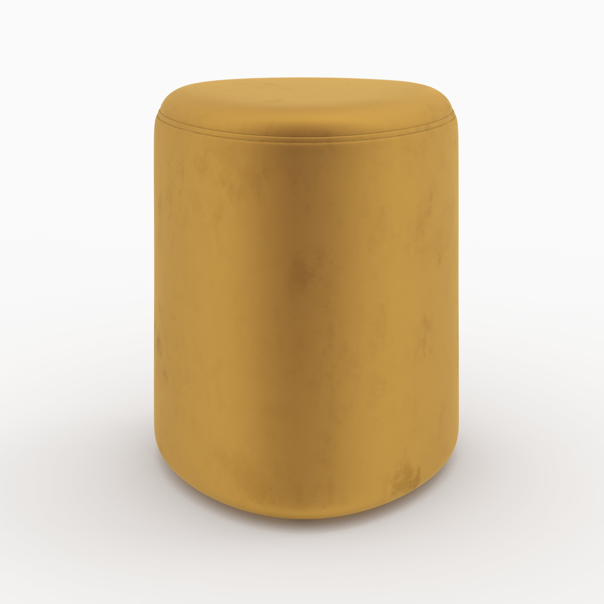 pouf triangulaire jaune curry velours emmy
