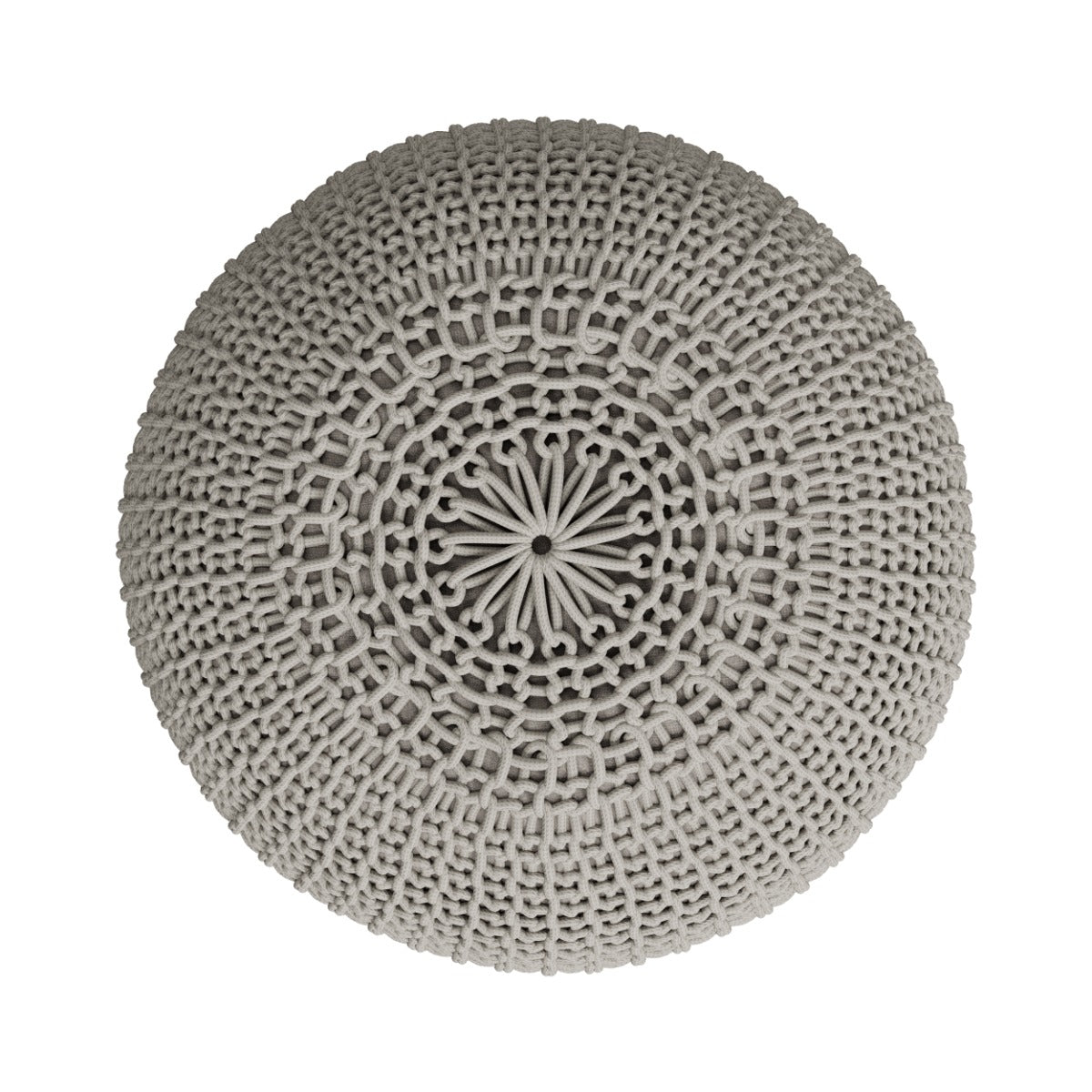 pouf tricot rond elisa d40 cm elisa