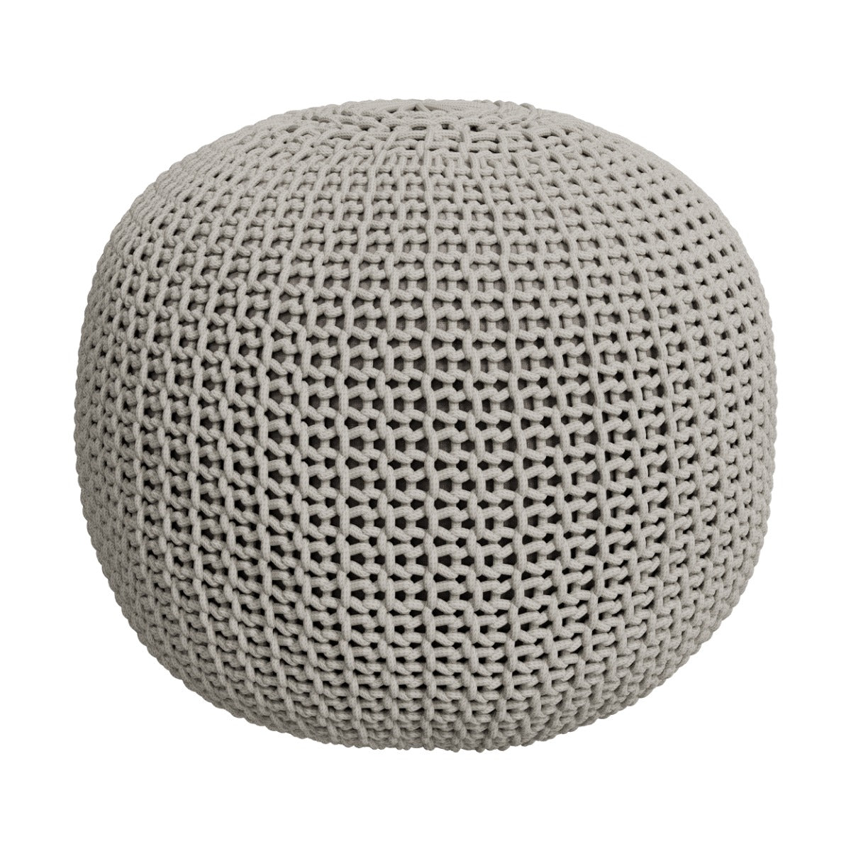 pouf tricot rond elisa d40 cm