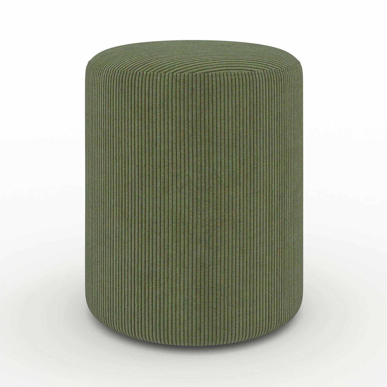 pouf vert kaki lily en velours cotele