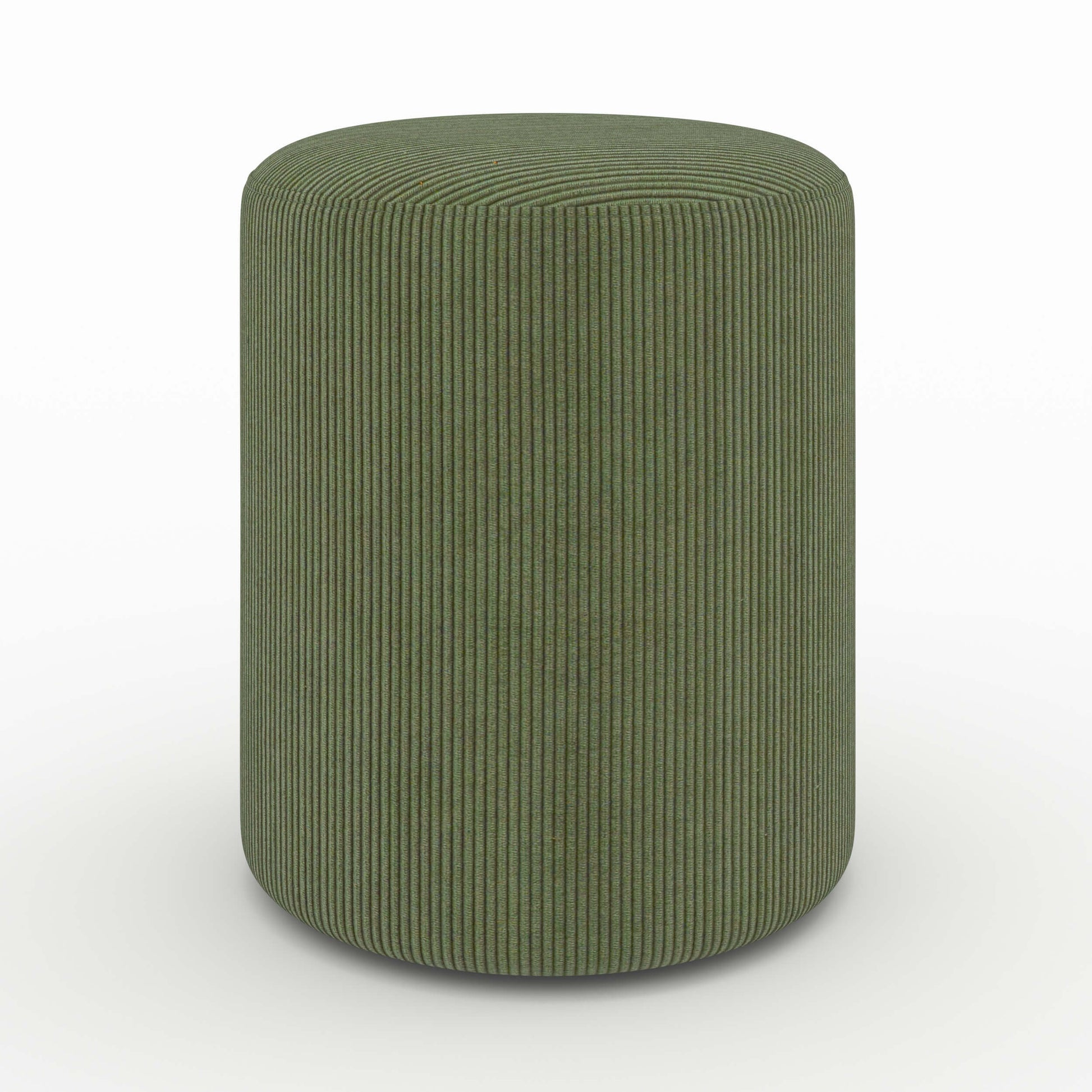 pouf vert kaki lily en velours cotele