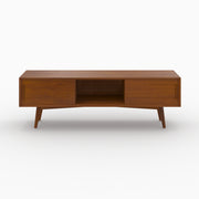 rangement tv teck massif waya 150cm rendez vous deco
