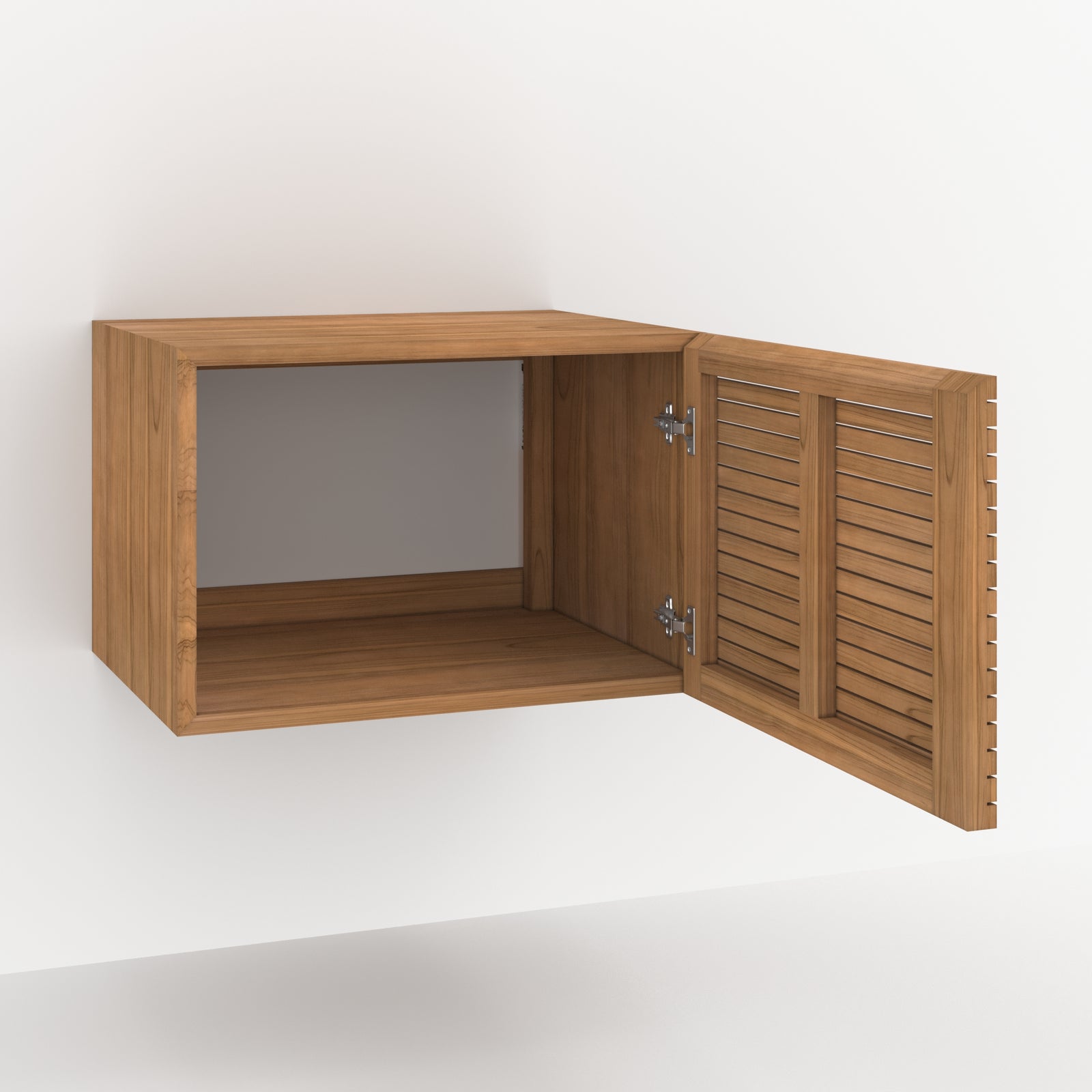 raye meuble de sdb bois de teck suspendu 60 cm