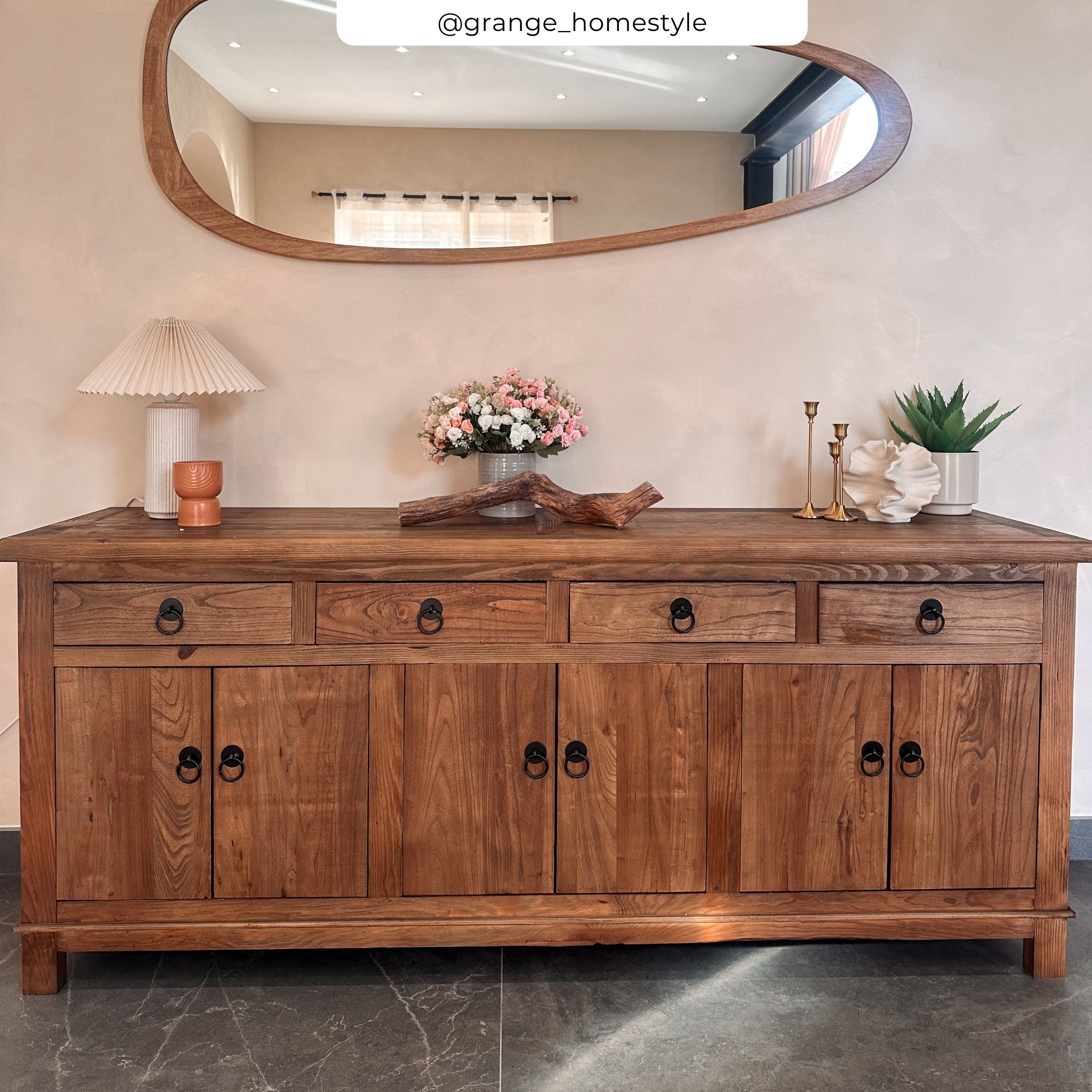 Buffet Mastic en bois 3 portes 4 tiroirs