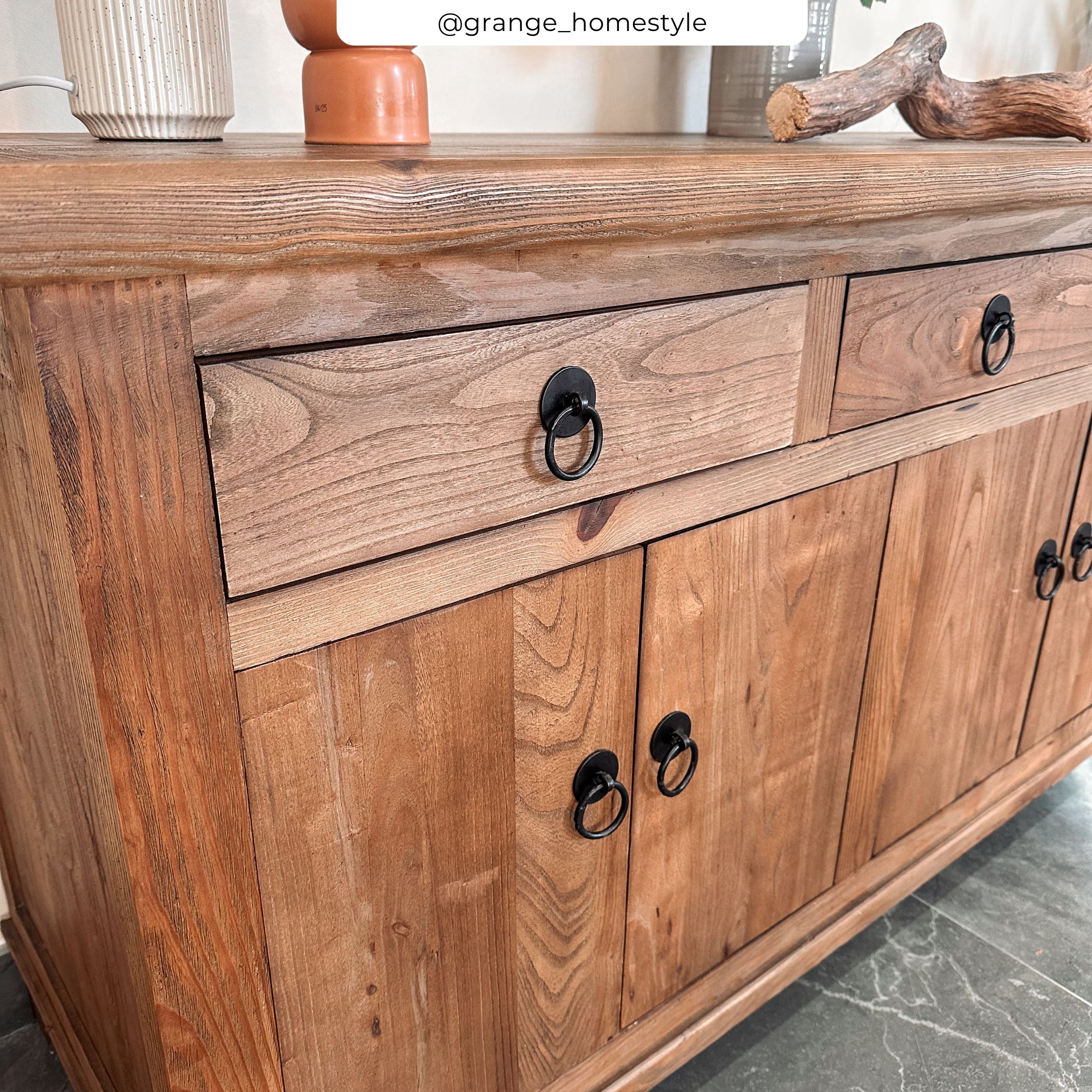 Buffet Mastic en bois 3 portes 4 tiroirs