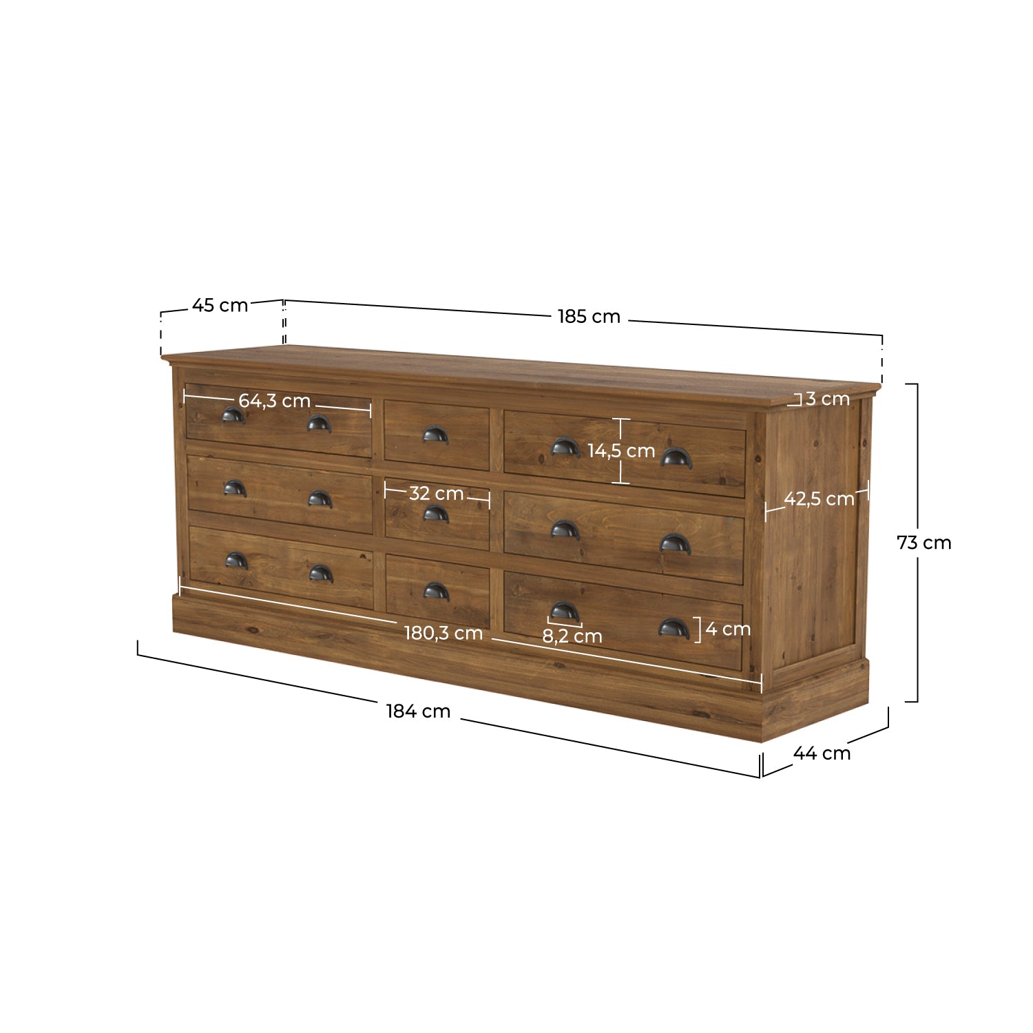 Buffet Tobias en bois recyclé