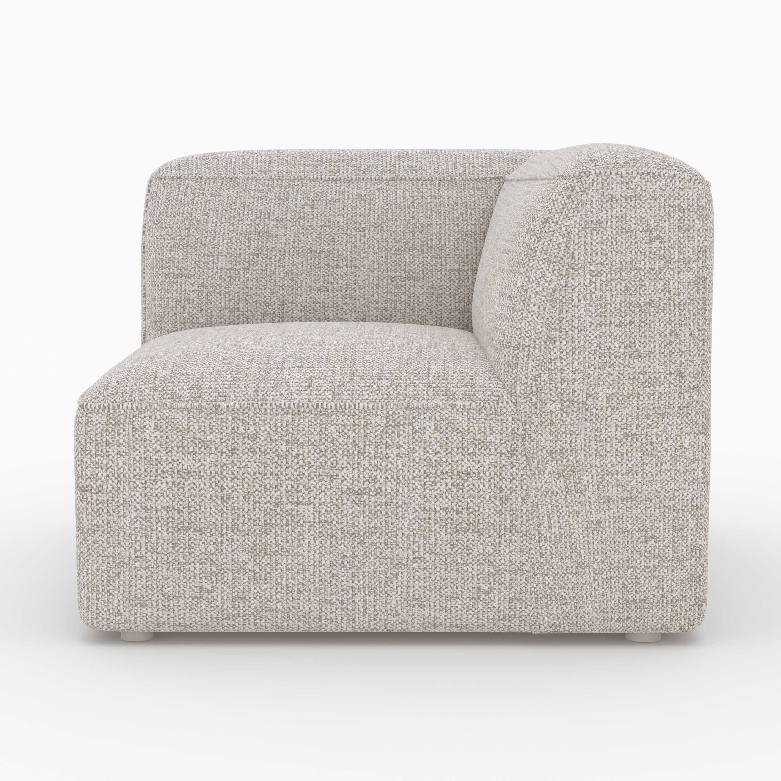 Angolo intercambiabile Hestia per divano modulare in tessuto beige