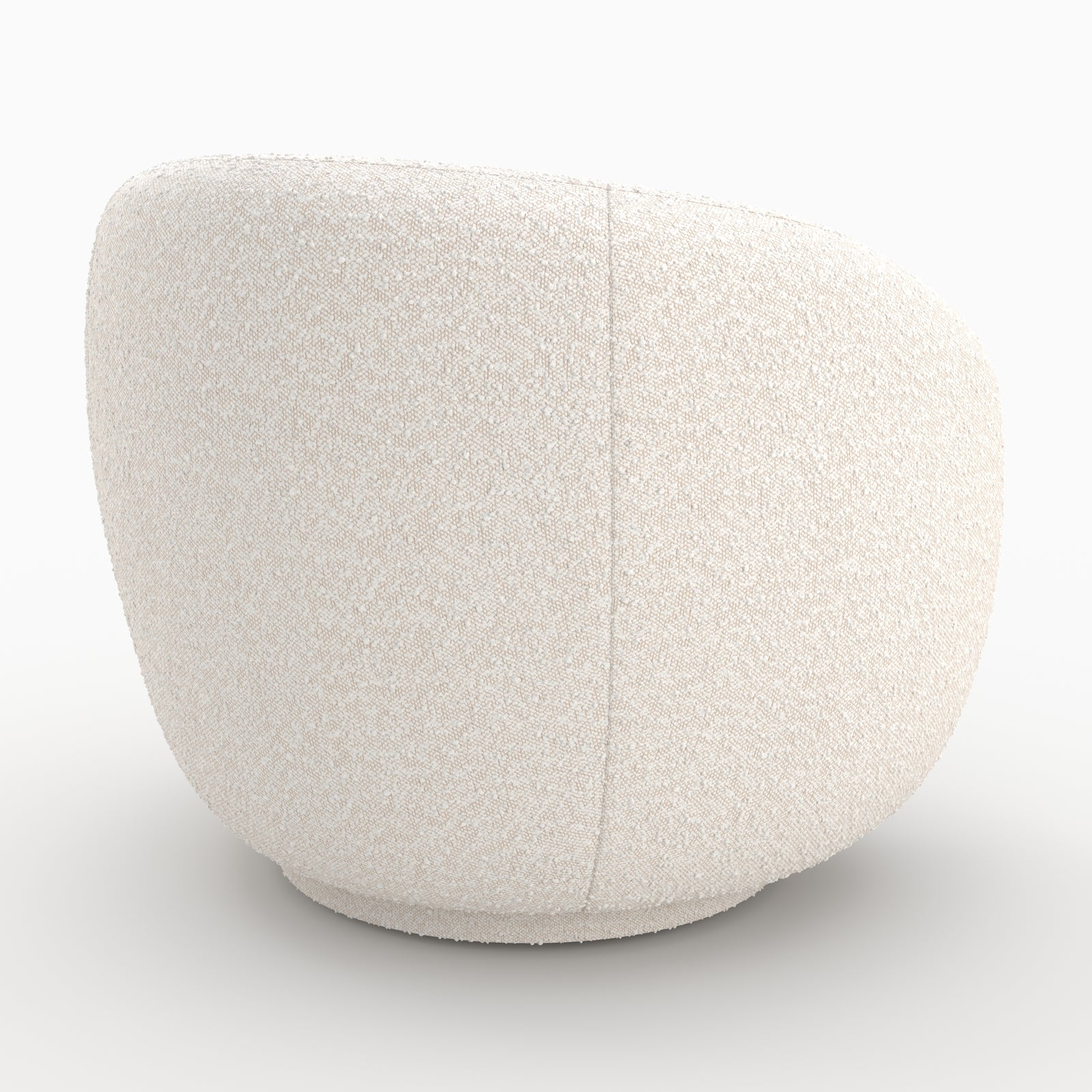 rendez vous deco fauteuil naya tissu boucle blanc salon