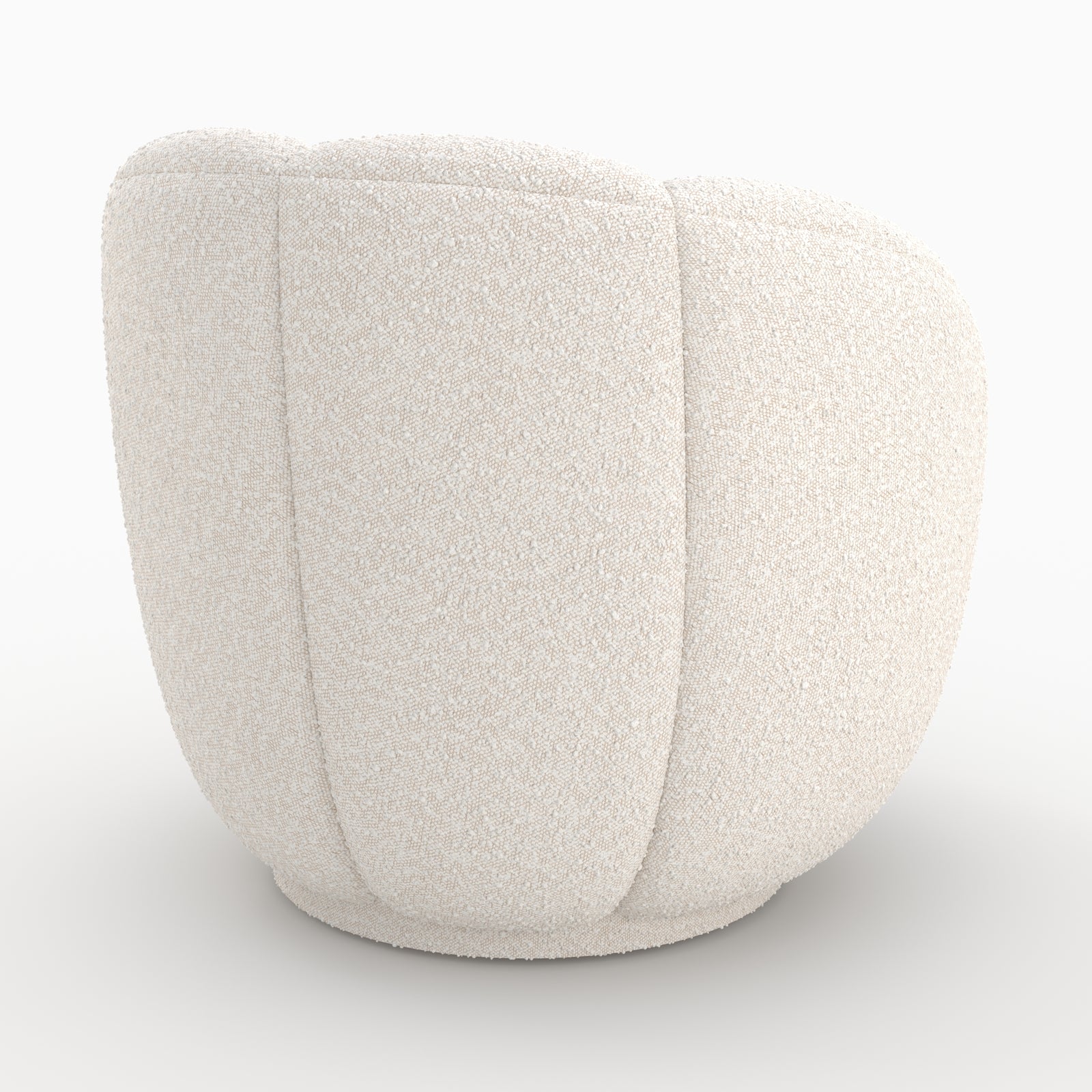 rendez vous deco fauteuil yse tissu boucle blanc