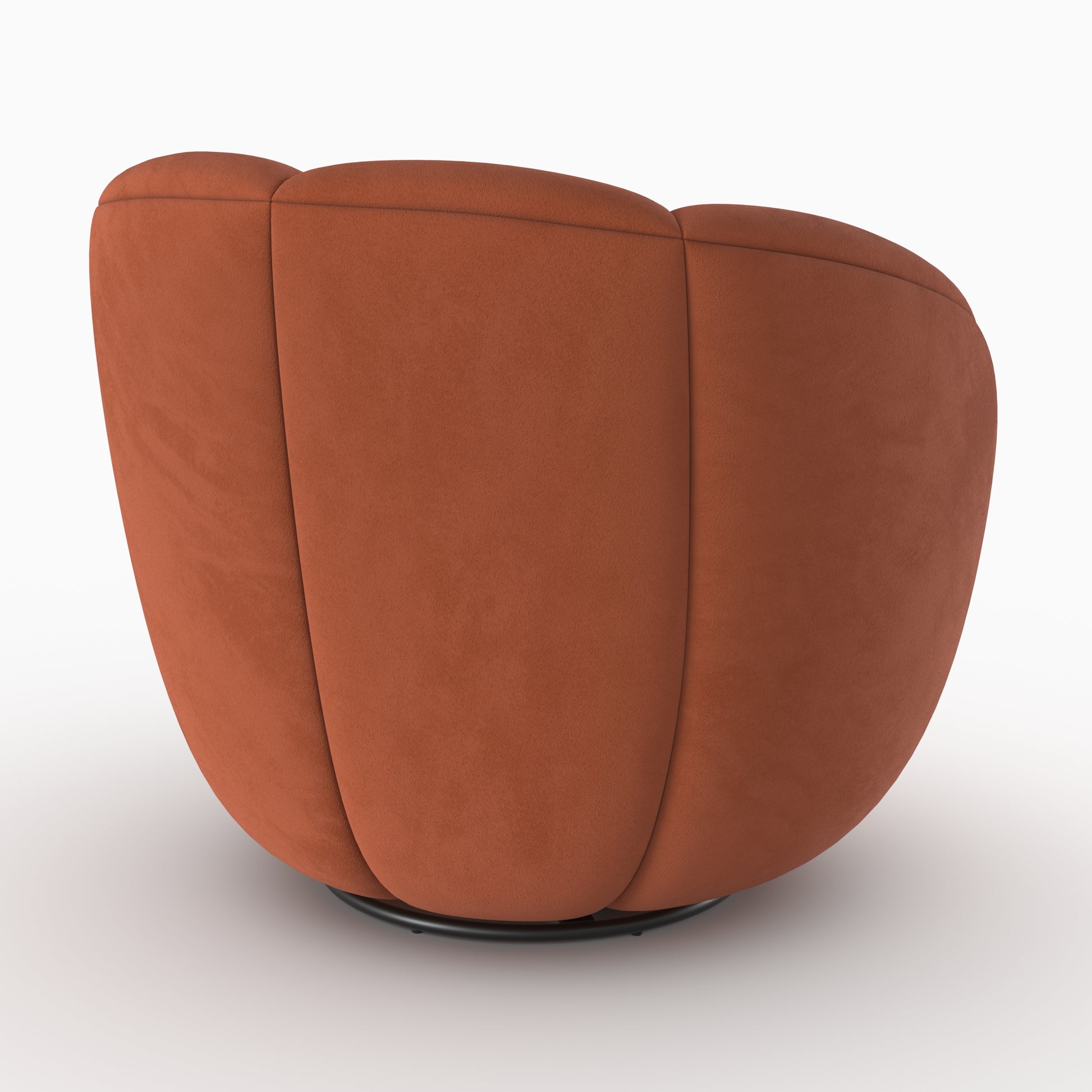 rendez vous deco fauteuil yse velours rouge fonce