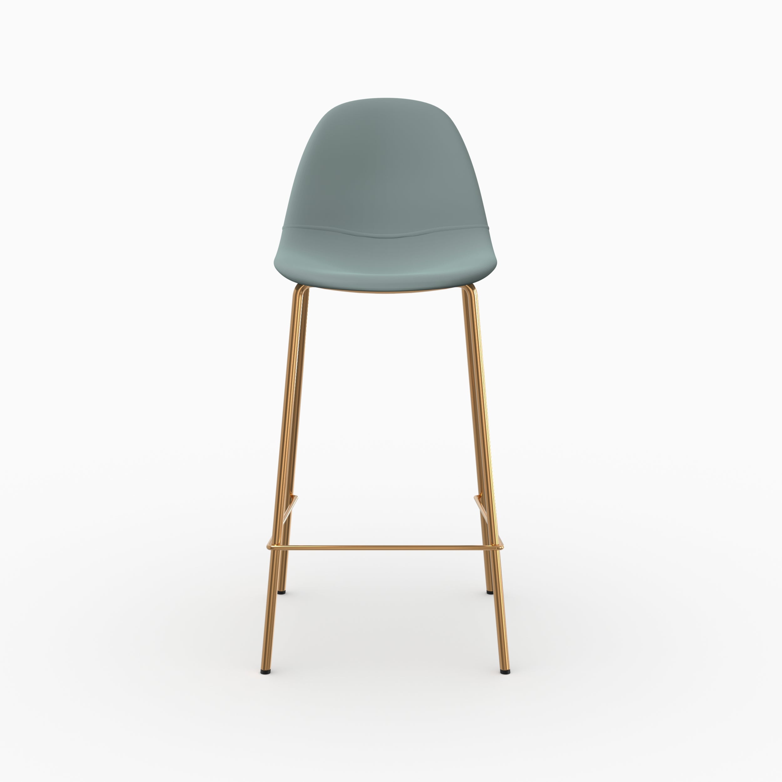 Chaise pour îlot central Henrik en cuir synthétique verte 65 cm (lot de 2)