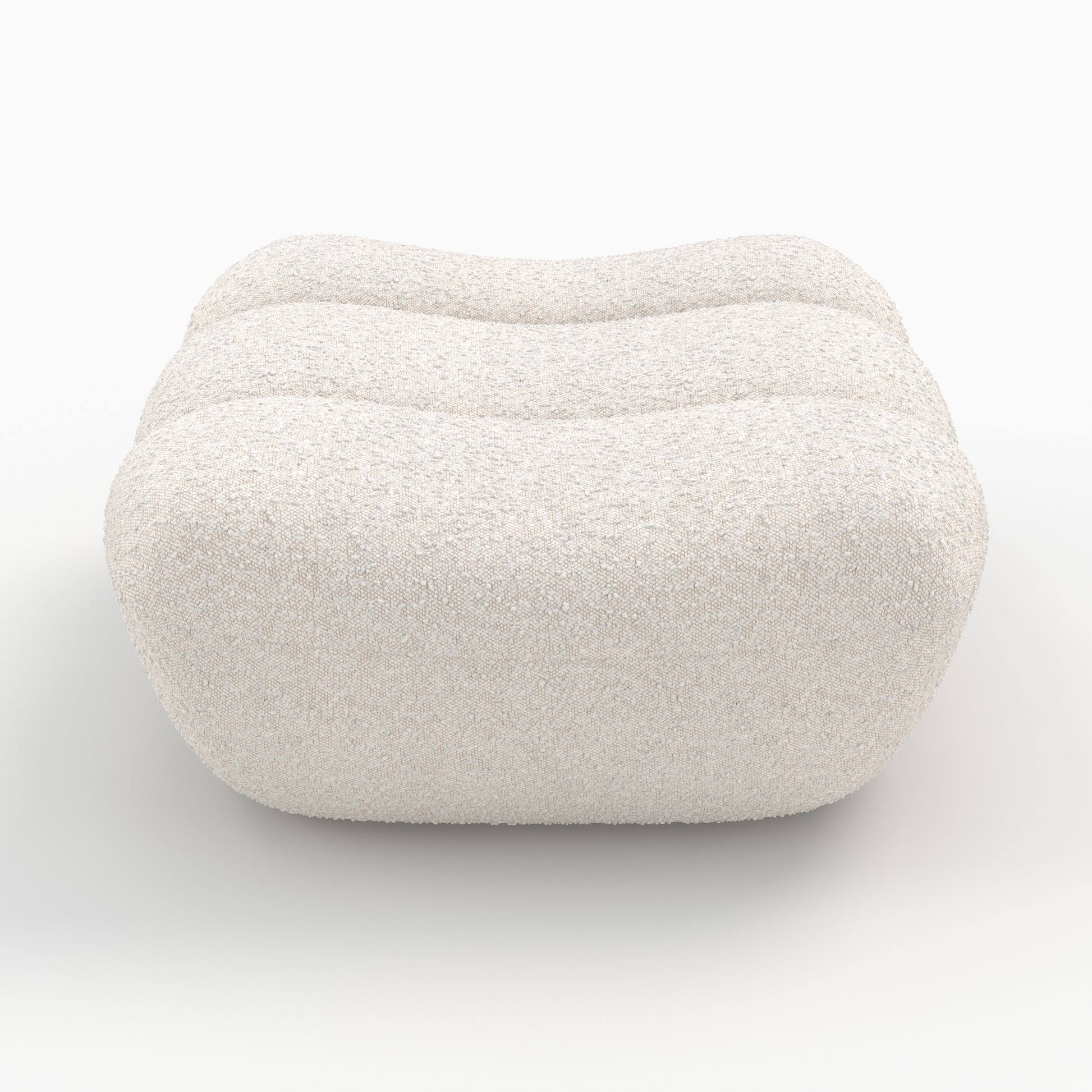 repose pieds teddy blanc tissu boucle chaise longue
