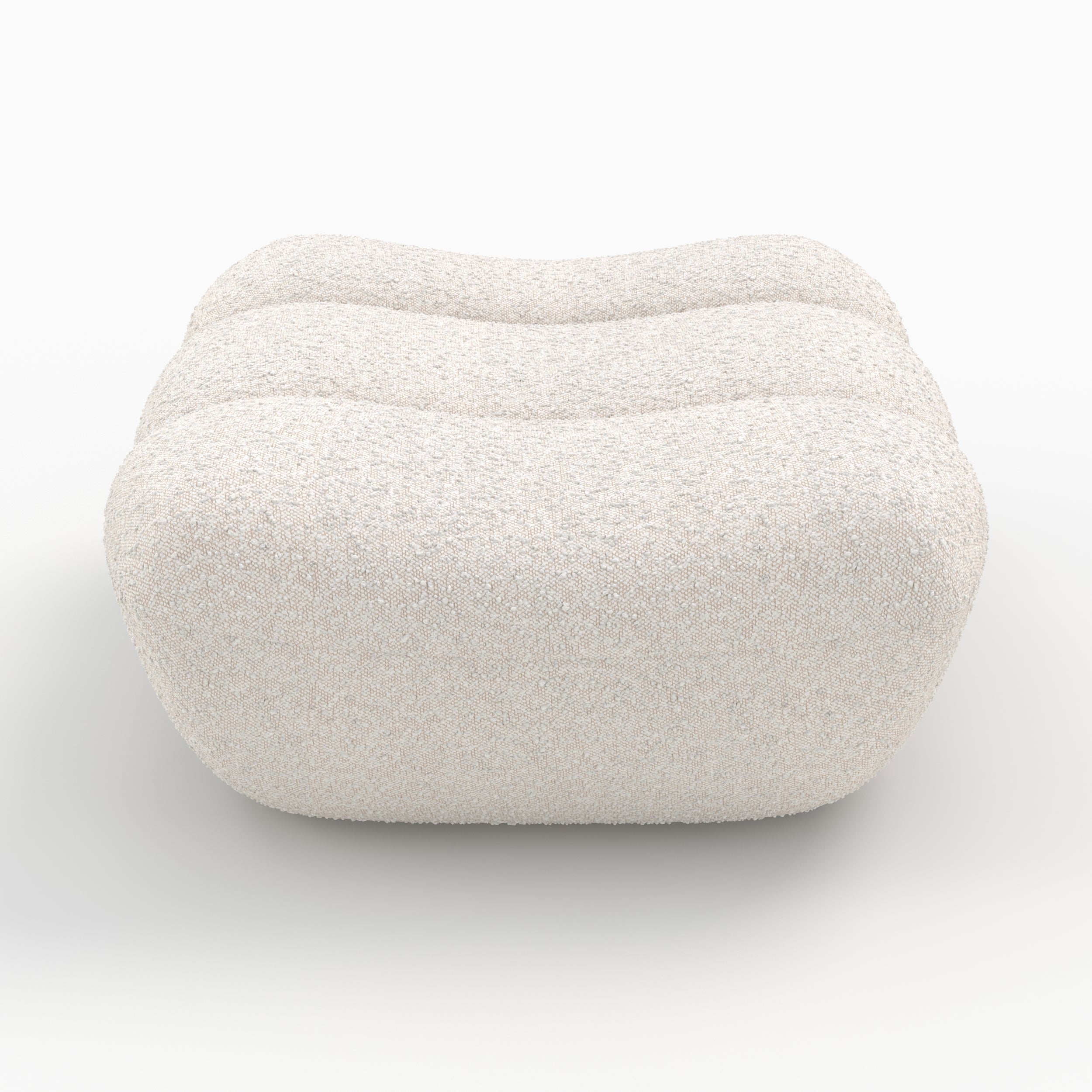 repose pieds teddy blanc tissu boucle chaise longue