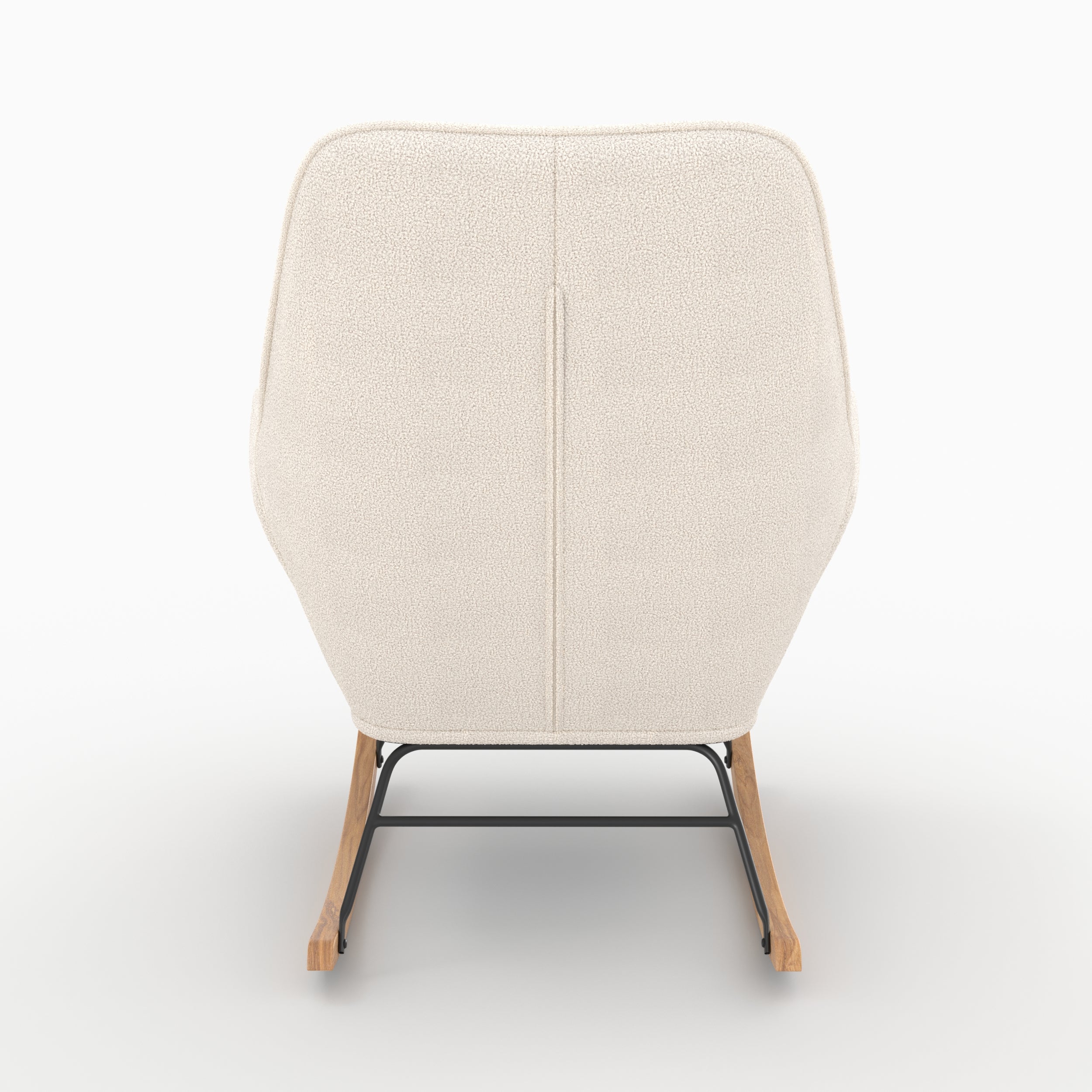 rocking chair shaun en tissu boucle blanc pieds bois_1