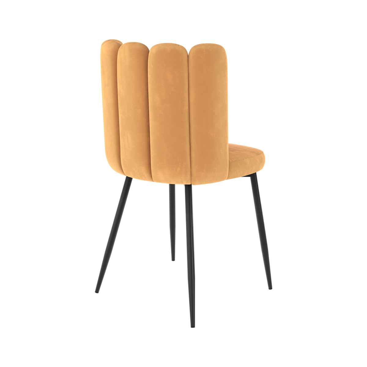 rosy chaise en velours pieds metal