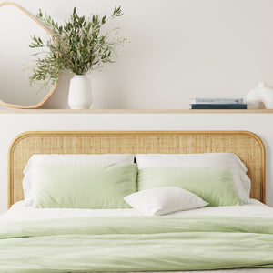 rotin naturel tete de lit 180 cm