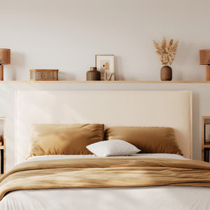 Tête de lit Safia en tissu blanc déhoussable 160 cm