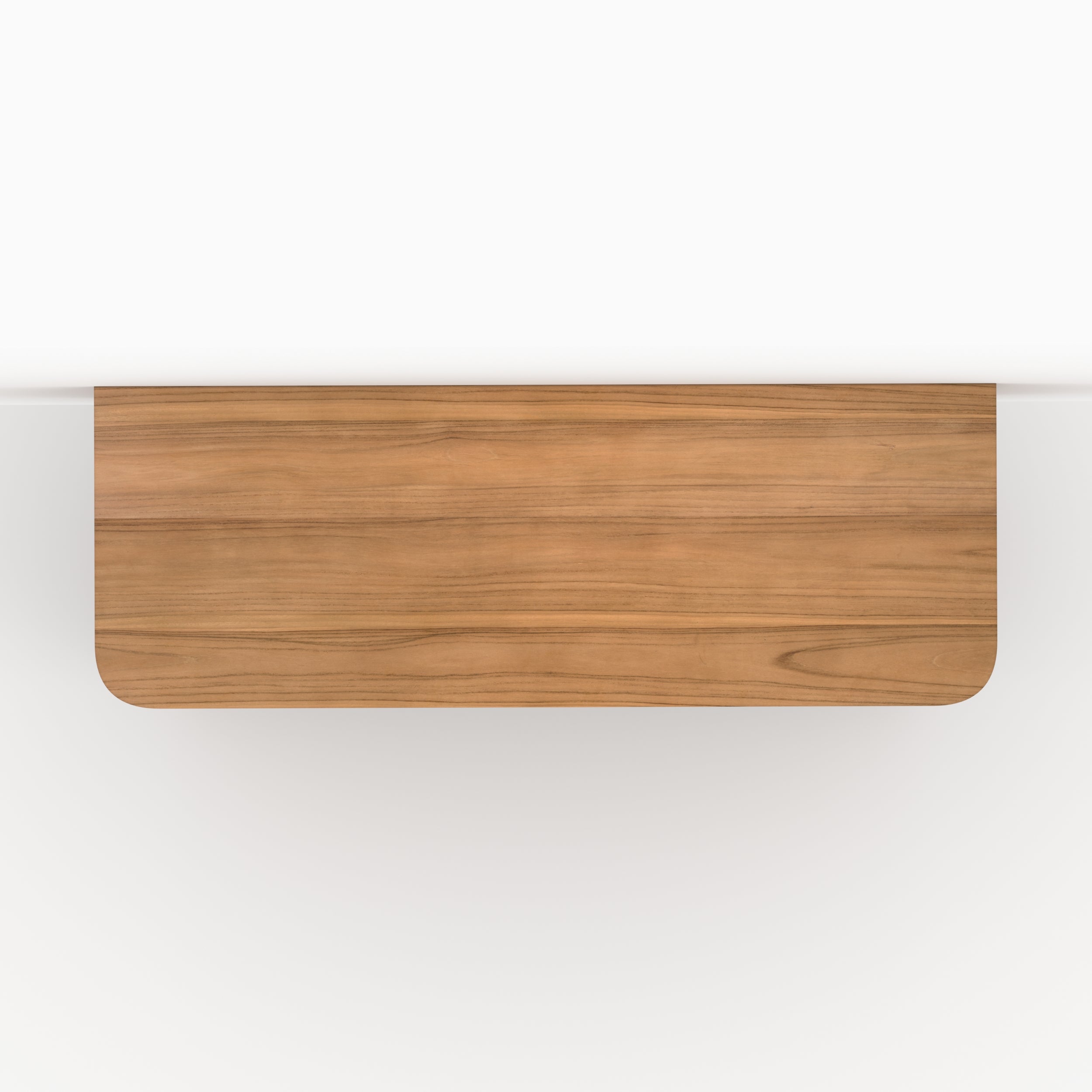 salle de bain meuble rangement en bois de teck avec niche 140 cm