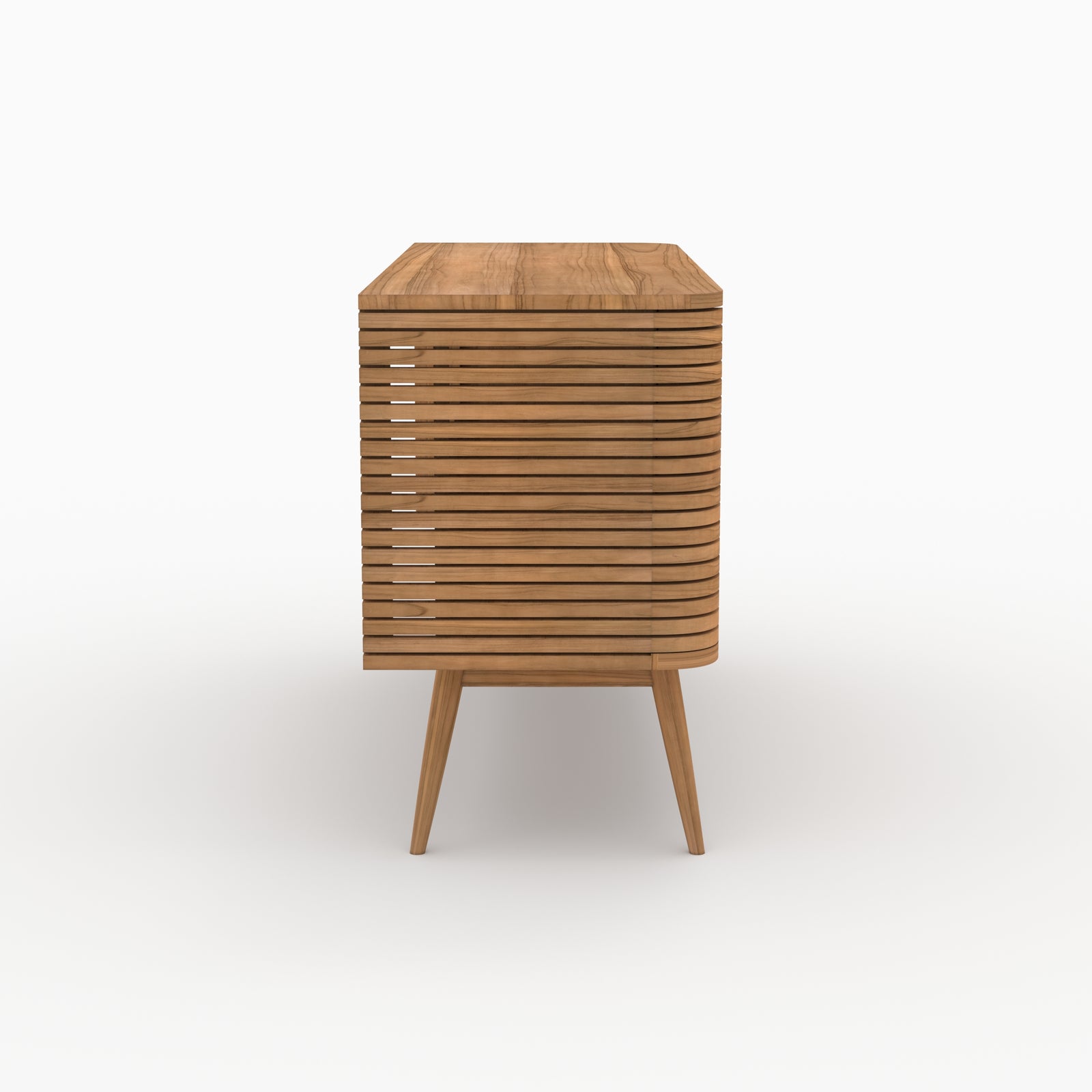 salle de bain meuble rangement en bois de teck niche 140 cm