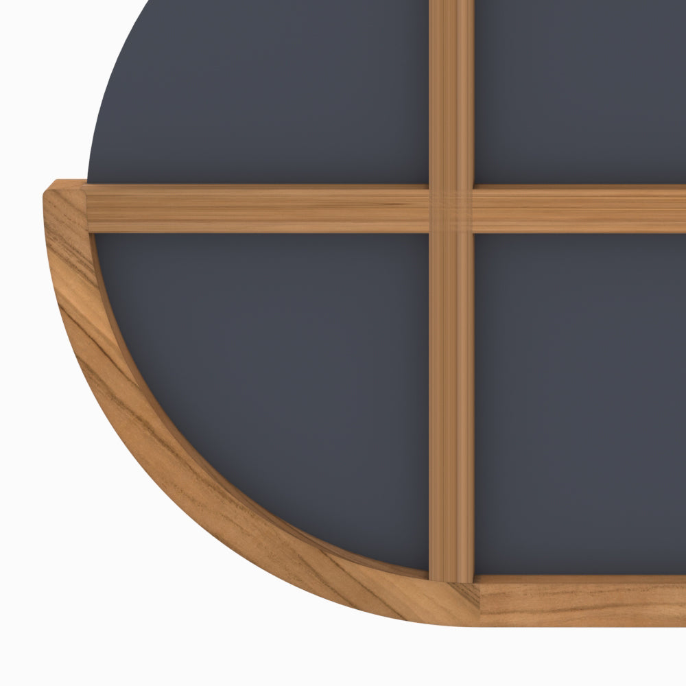 salle de bain miroir mural bois teck zephyr