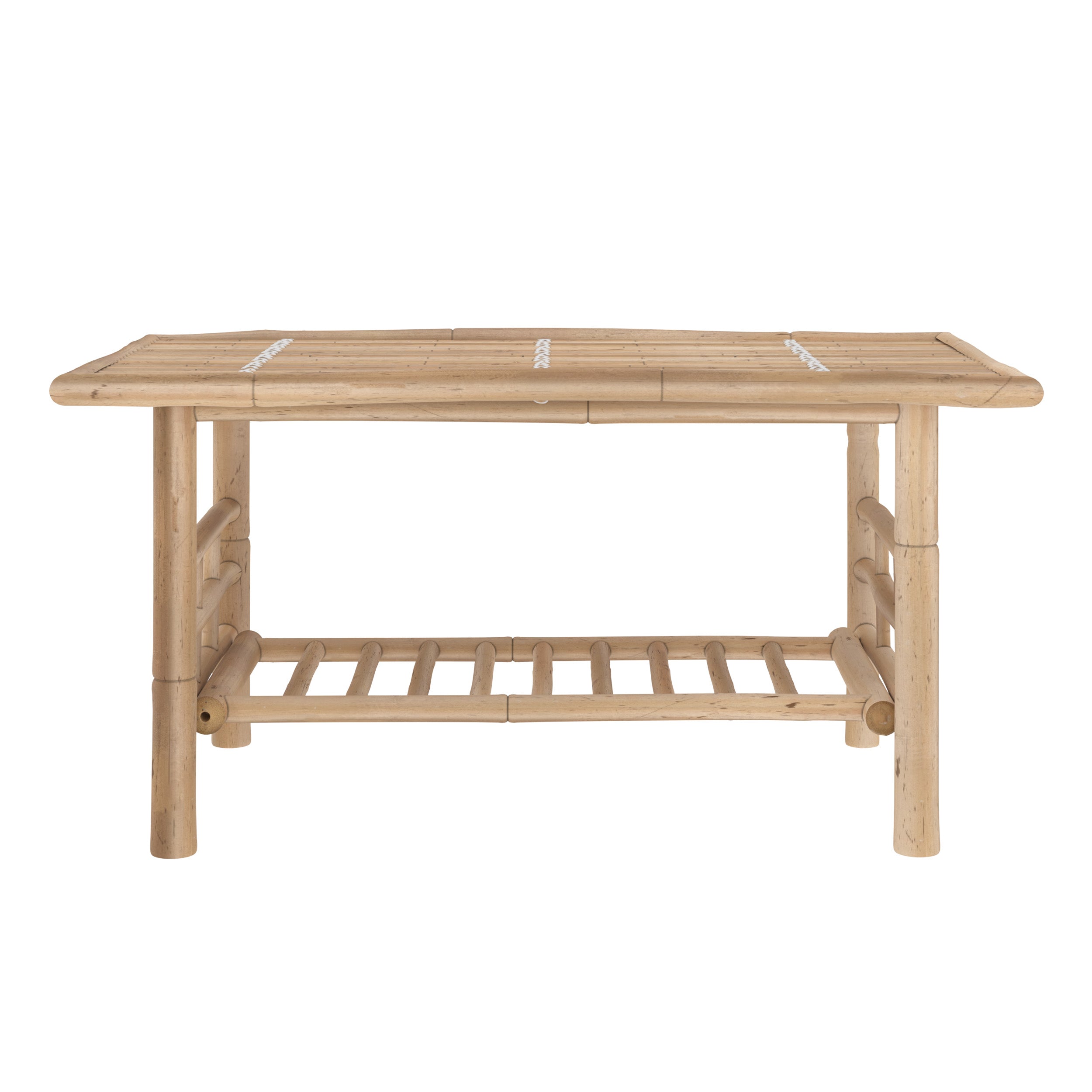 Salon de jardin Vadella avec canapé d'angle, 4 personnes en bambou