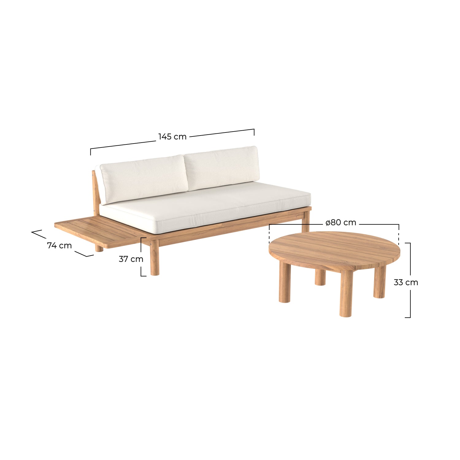 salon de jardin boheme blanc et bois clair aurland