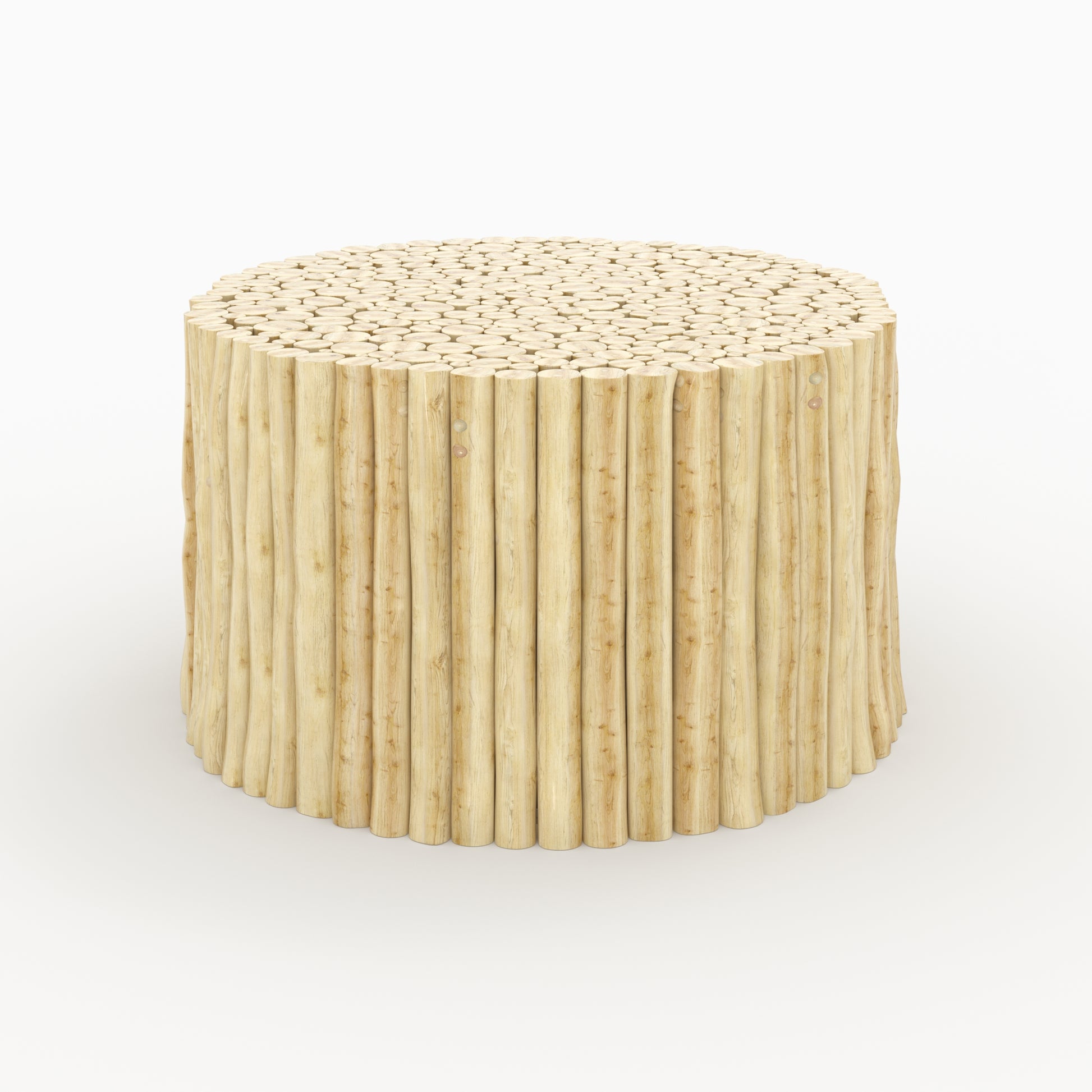 salon de jardin bois de teck imani canape d angle table basse ronde fond beige